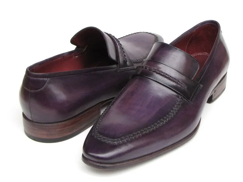 Paul Parkman Schuhe Paul Parkman Herren Handgemachte Leder Loafers in Lila
