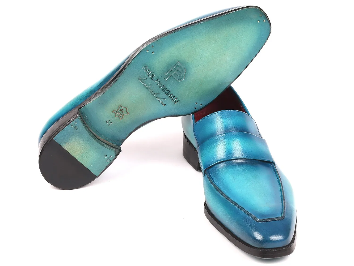 Paul Parkman Schuhe Paul Parkman Herren-Loafer in Türkis
