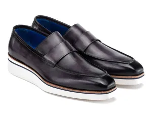 Paul Parkman Schuhe Paul Parkman Herren elegante Freizeit-Lederloafers in Grau