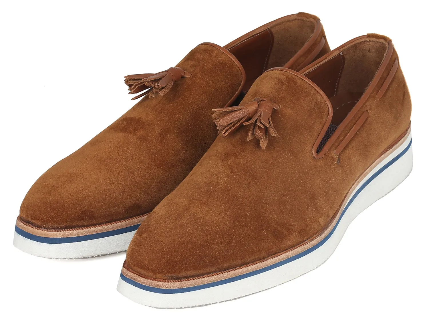 Paul Parkman Schuhe Paul Parkman Herren elegante Freizeit-Quastenloafer in Kamel Wildleder
