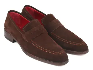 Paul Parkman Schuhe Paul Parkman Herren Wildleder Penny Loafers in Braun