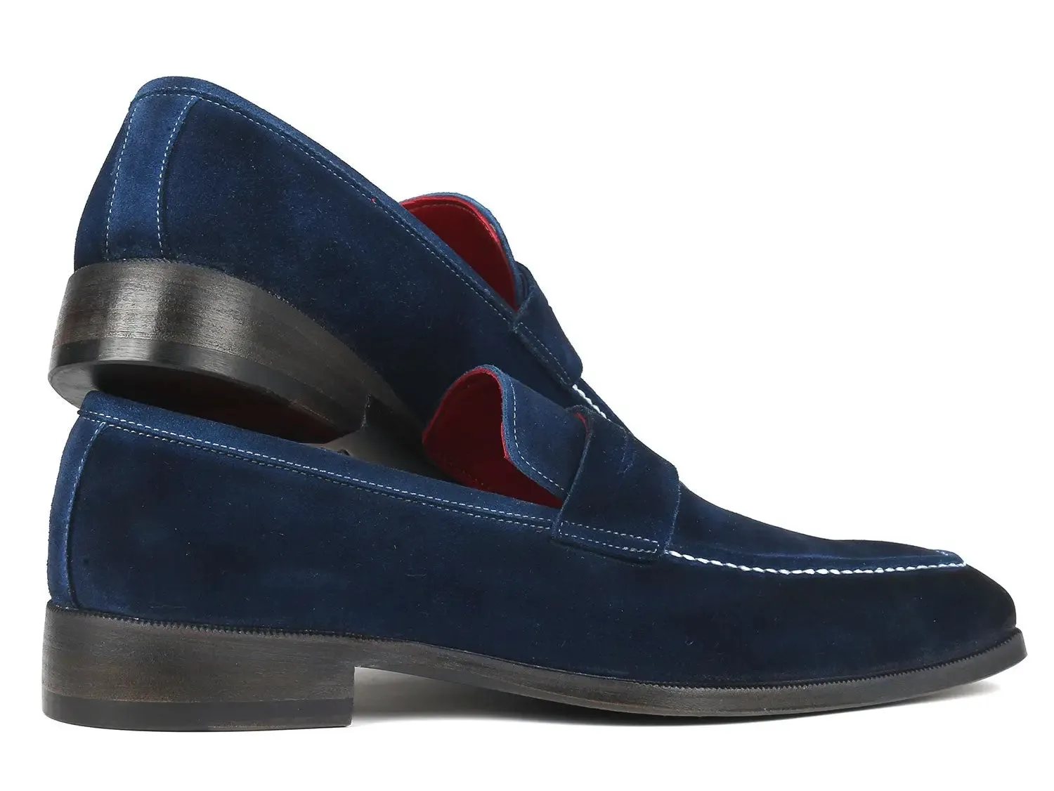 Paul Parkman Schuhe Paul Parkman Herren Wildleder-Penny-Loafer in Marineblau