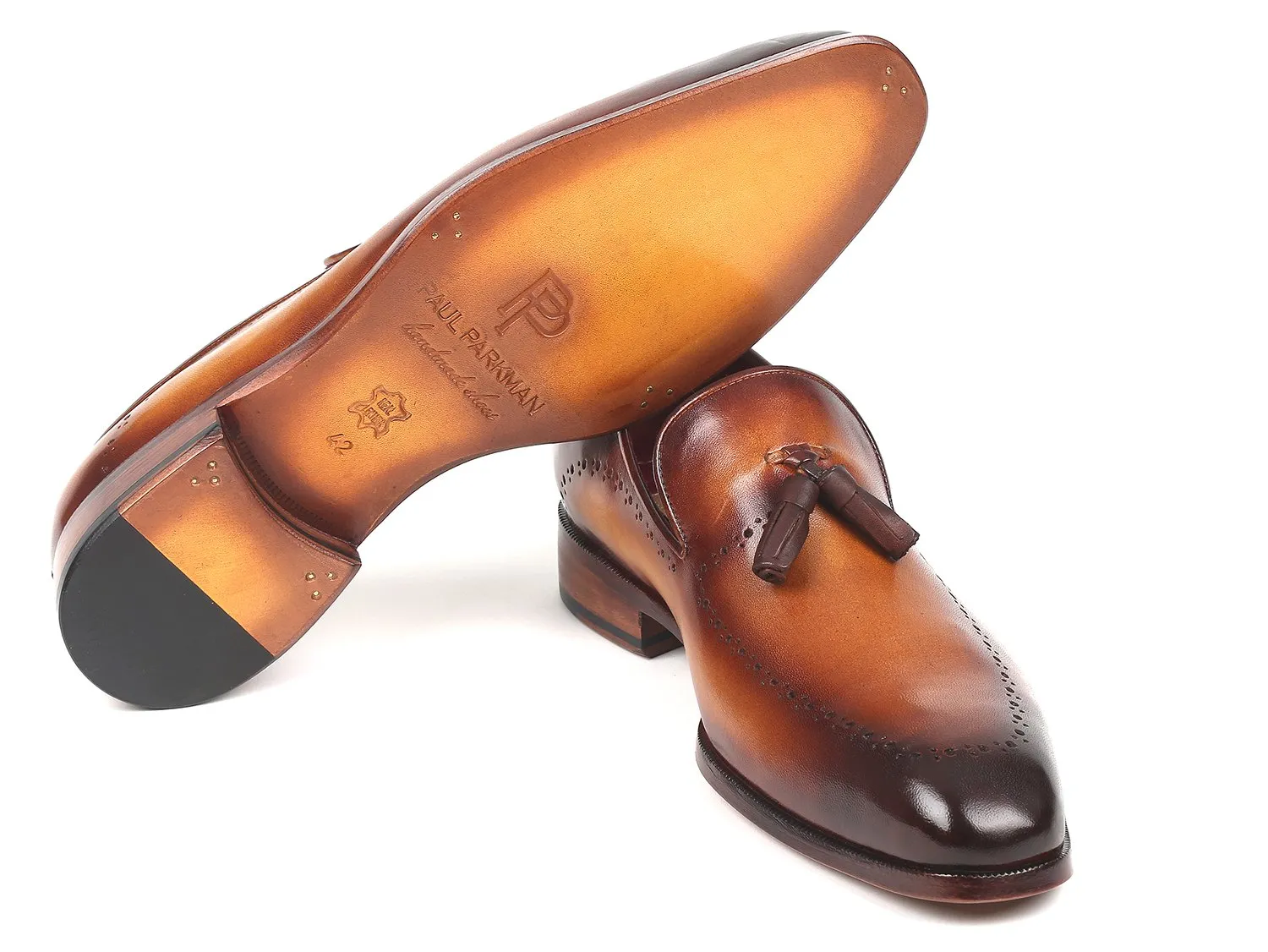 Paul Parkman Schuhe Paul Parkman Herren Quasten-Loafer in Braun