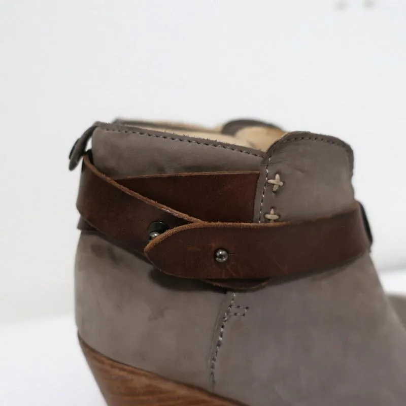 Rag & Bone Harrow Knöchelstiefel Grau Wildleder & Braun Leder Größe 35