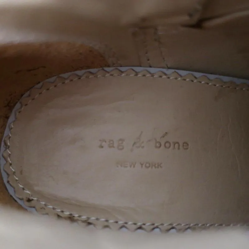 Rag & Bone Harrow Knöchelstiefel Grau Wildleder & Braun Leder Größe 35