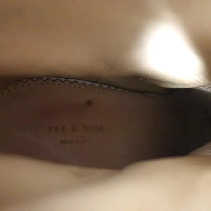 Rag & Bone Kinsey Stiefeletten Braun Wildleder & Leder Größe 38 Absatz