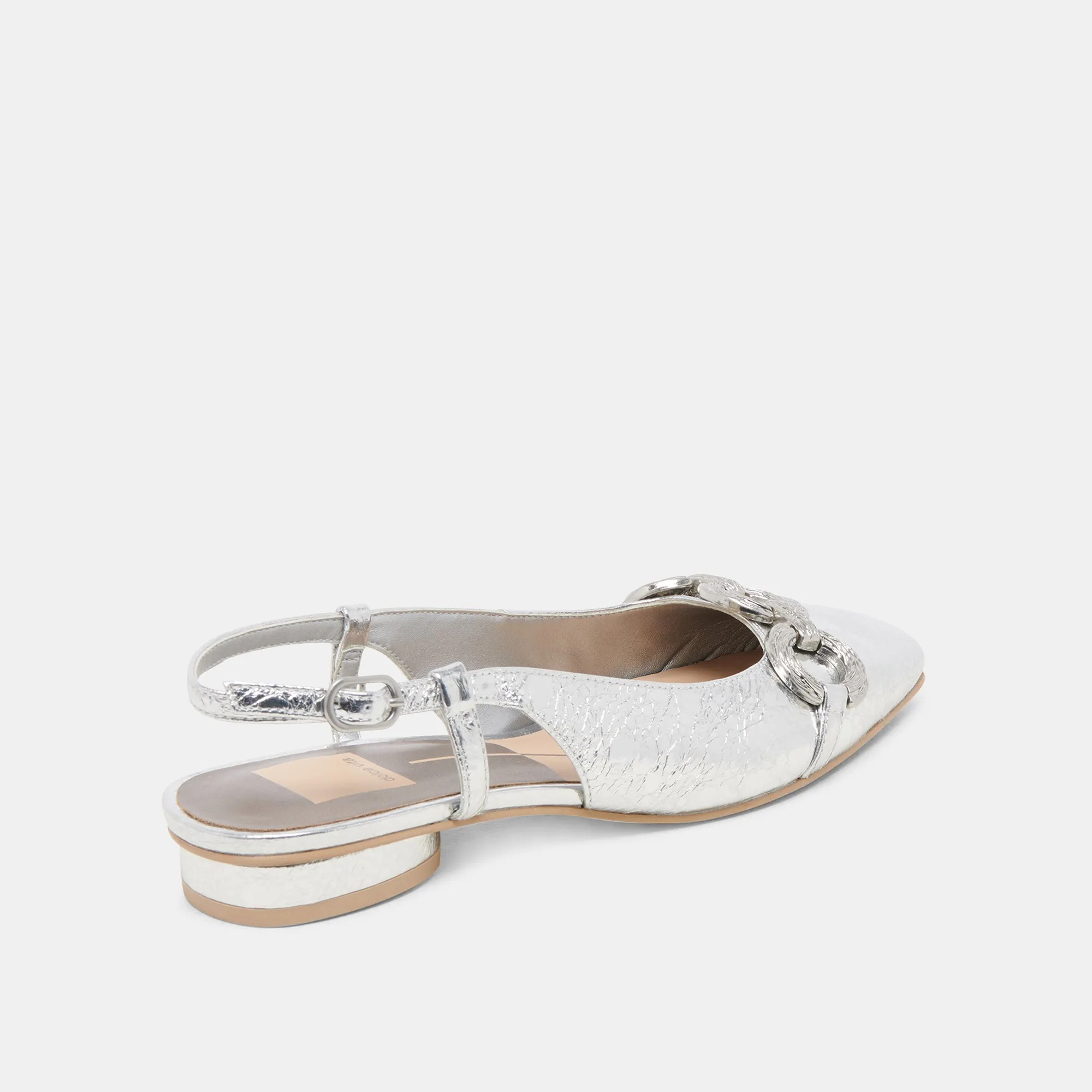 RAMANO FLATS SILBER ANTIKE LEDEROPTIK