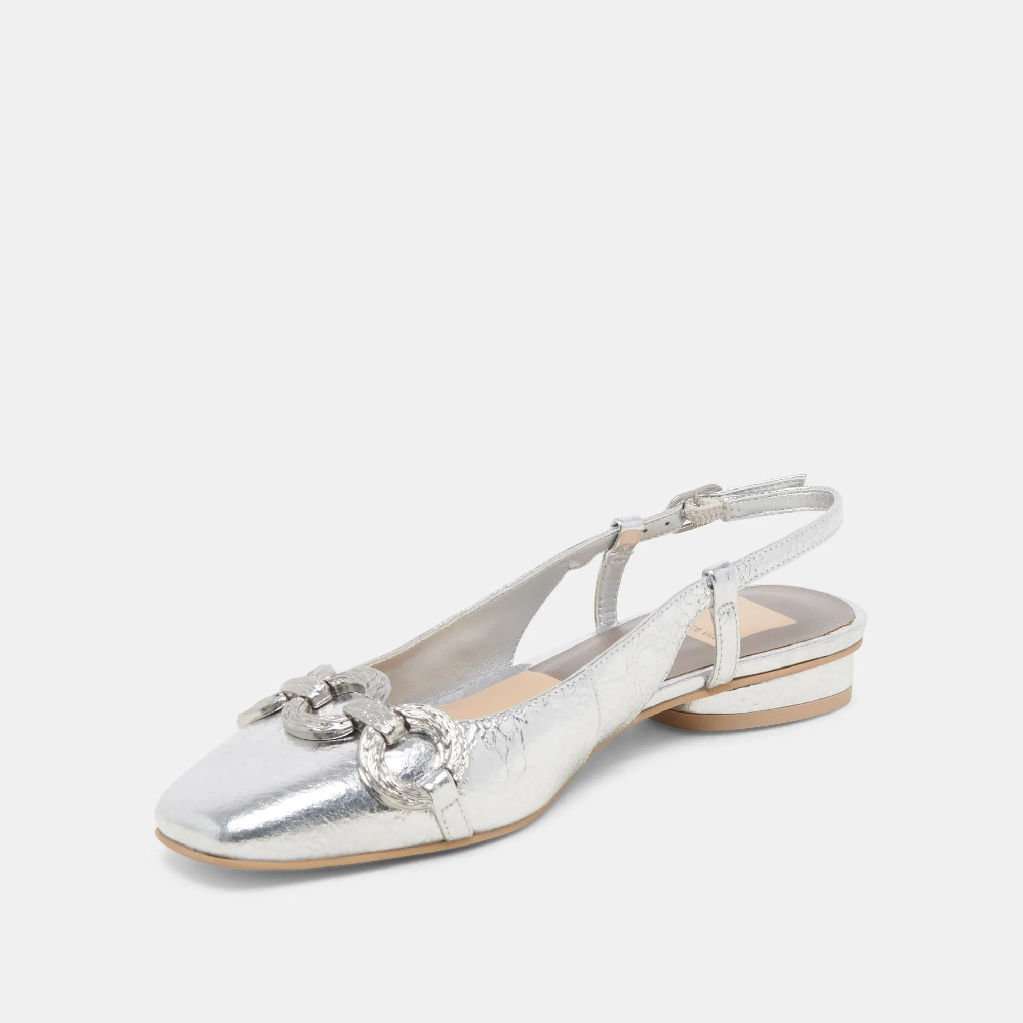 RAMANO FLATS SILBER ANTIKE LEDEROPTIK