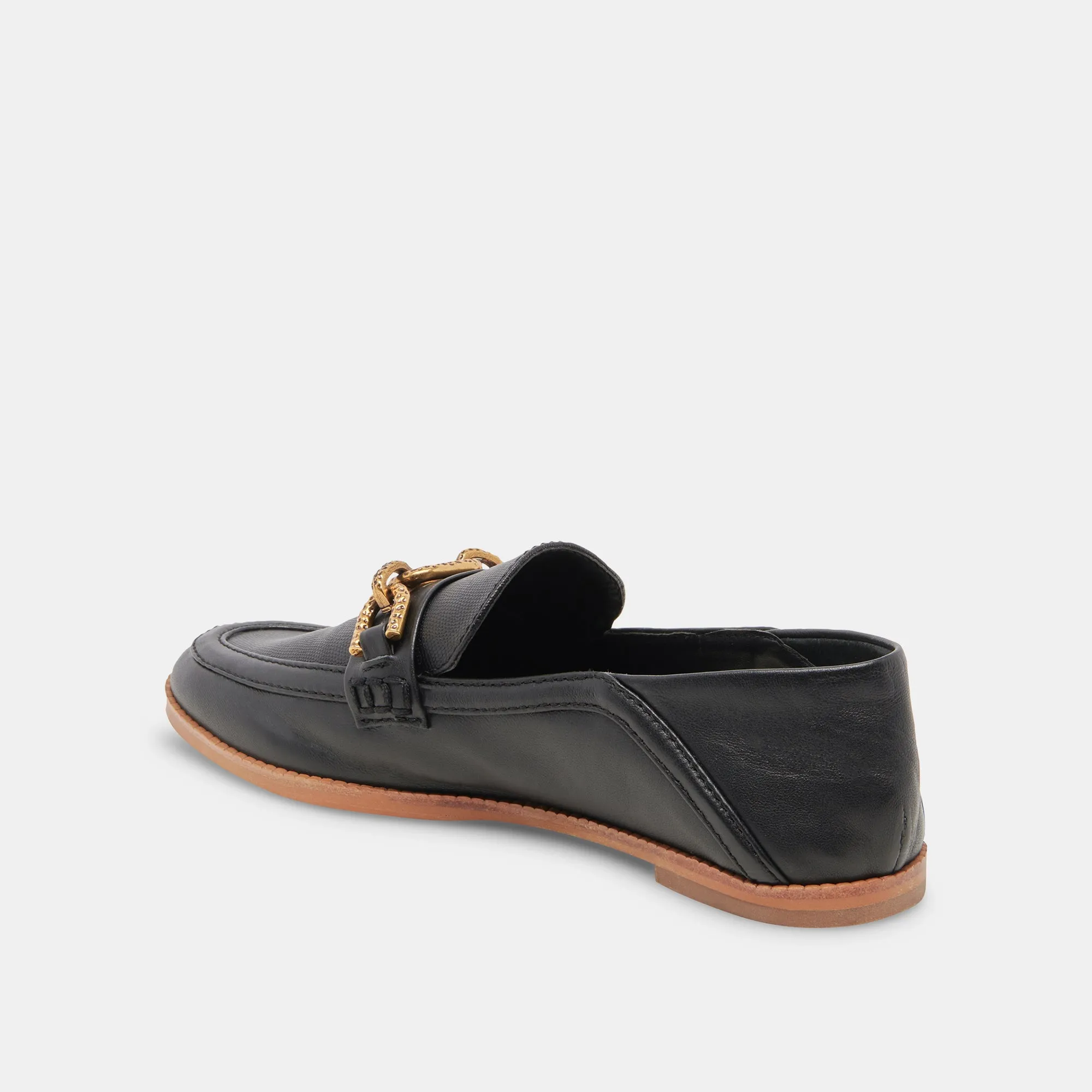 REIGN FLATS SCHWARZES LEDER