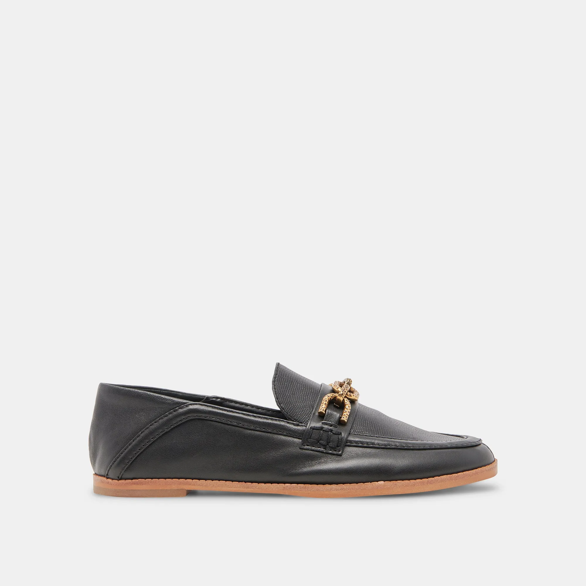 REIGN FLATS SCHWARZES LEDER