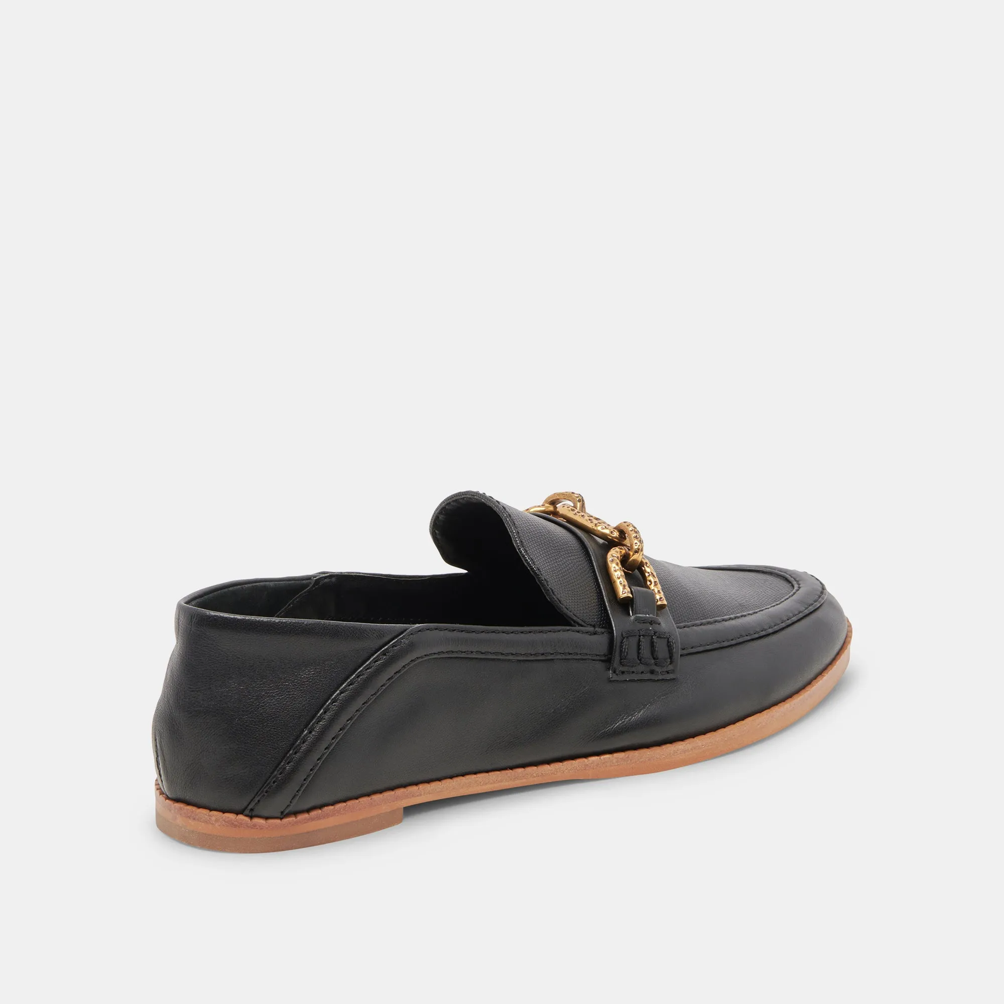 REIGN FLATS SCHWARZES LEDER