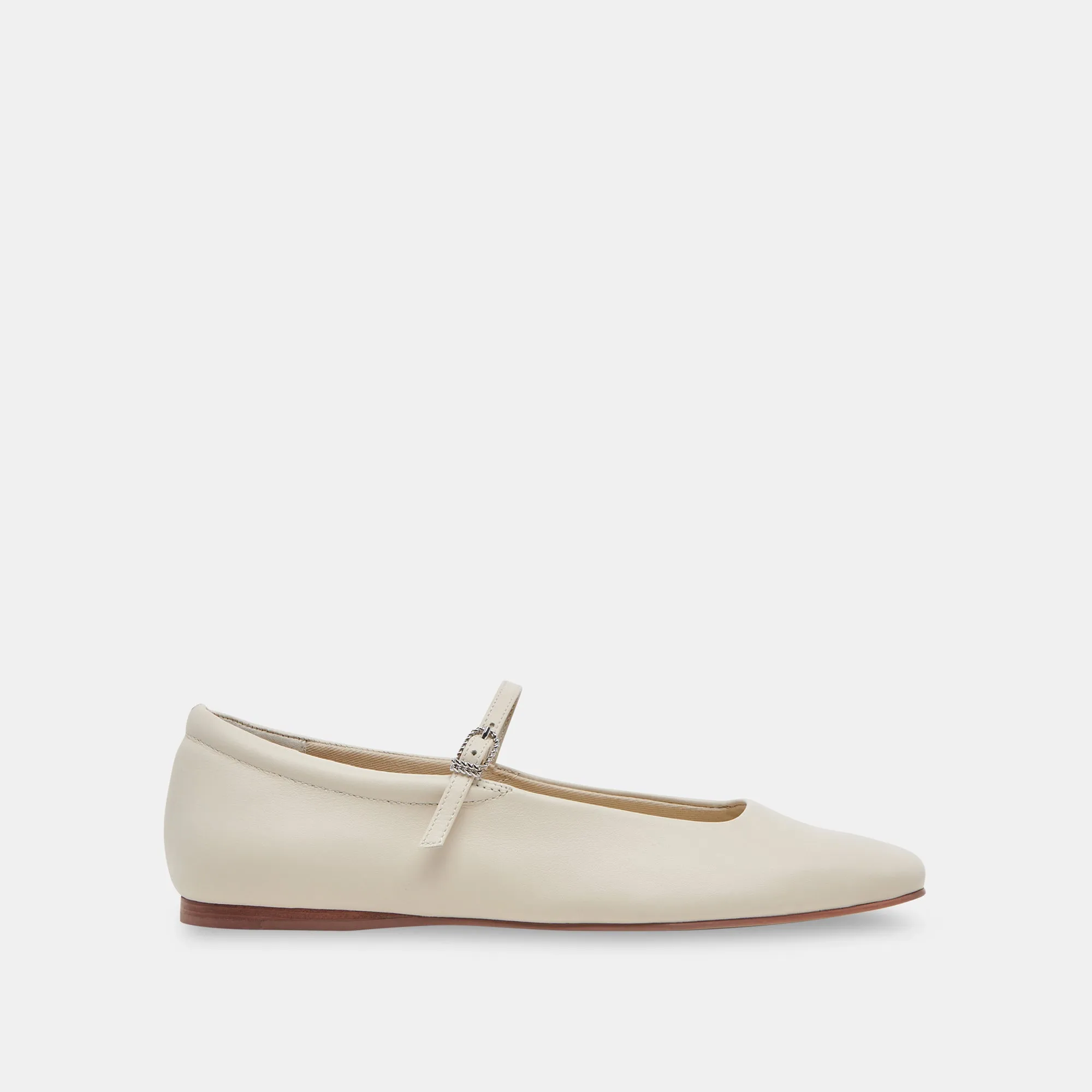 REYES BALLET FLATS IN ELFENBEINFARBENEM LEDER