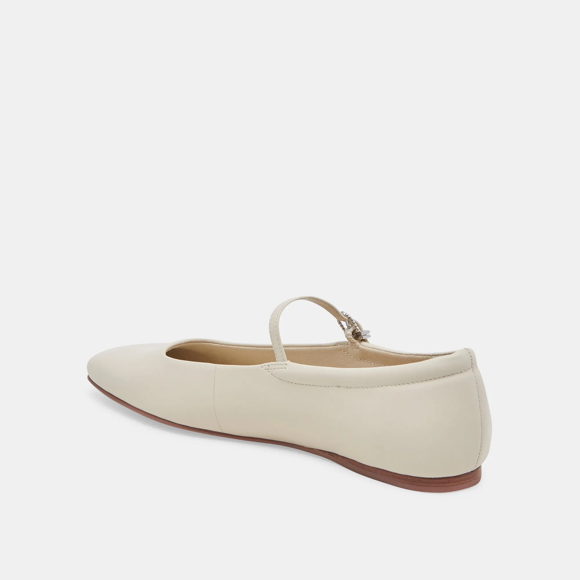 REYES BALLET FLATS IN ELFENBEINFARBENEM LEDER