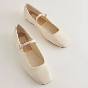 REYES BALLET FLATS IN ELFENBEINFARBENEM LEDER