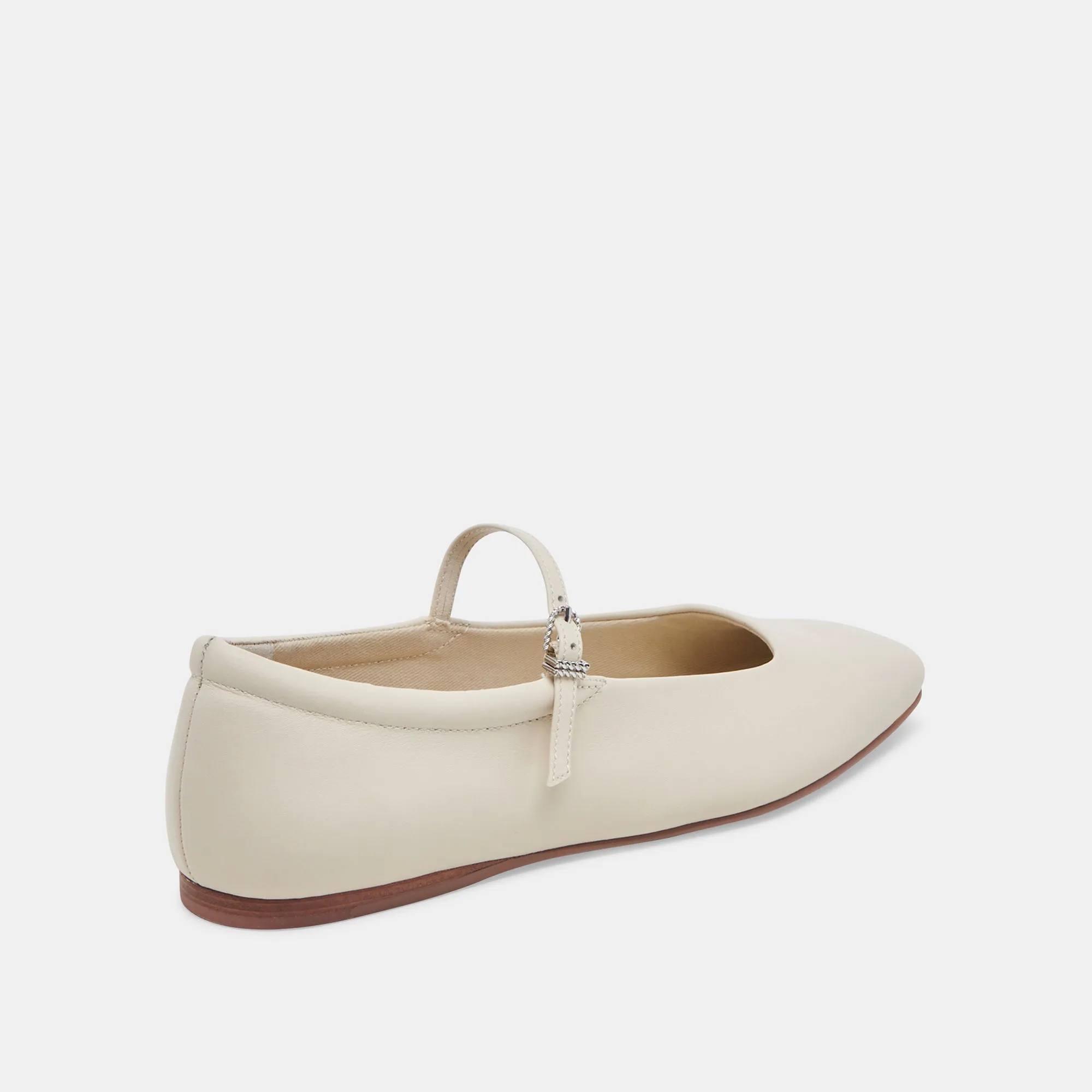 REYES BALLET FLATS IN ELFENBEINFARBENEM LEDER