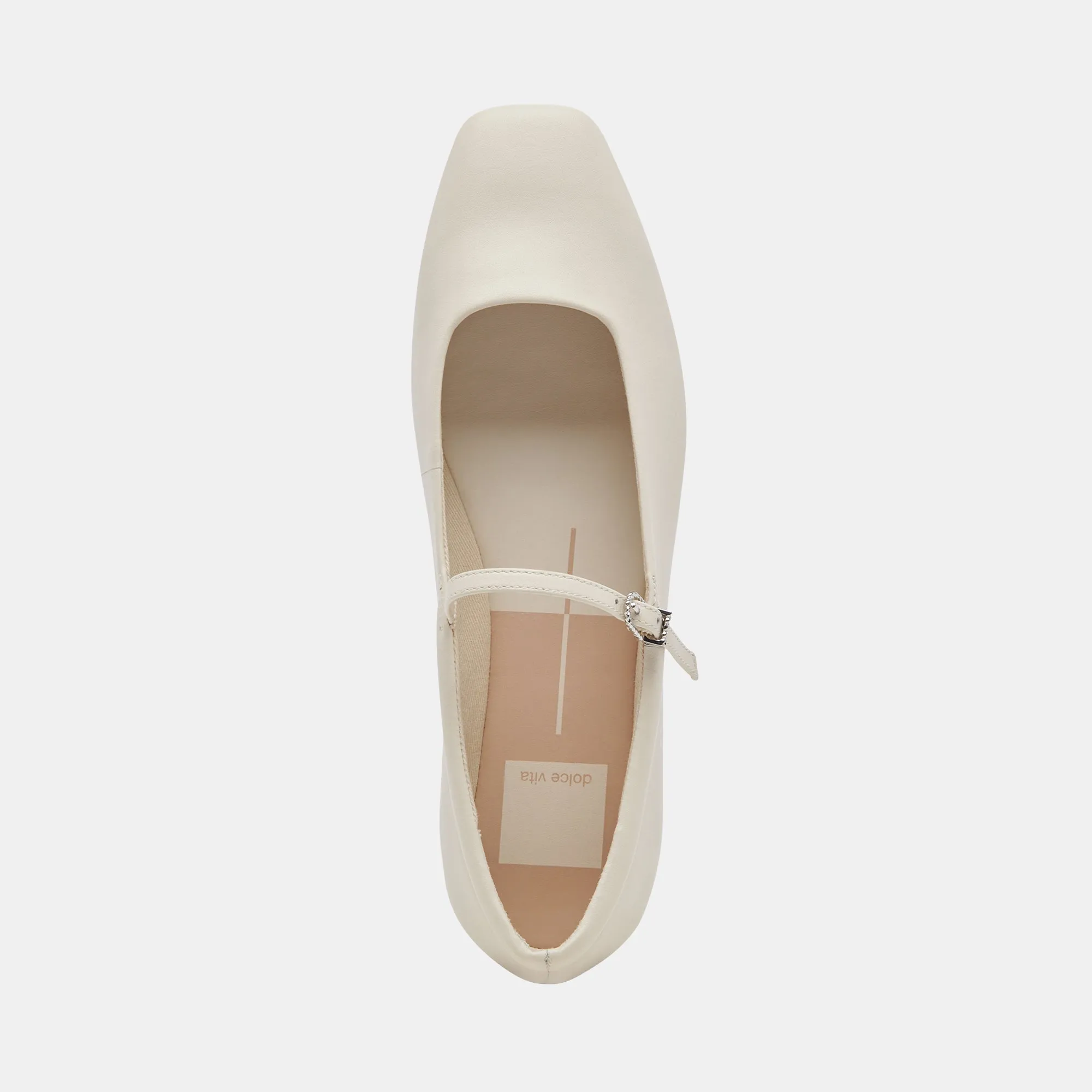 REYES BALLET FLATS IN ELFENBEINFARBENEM LEDER