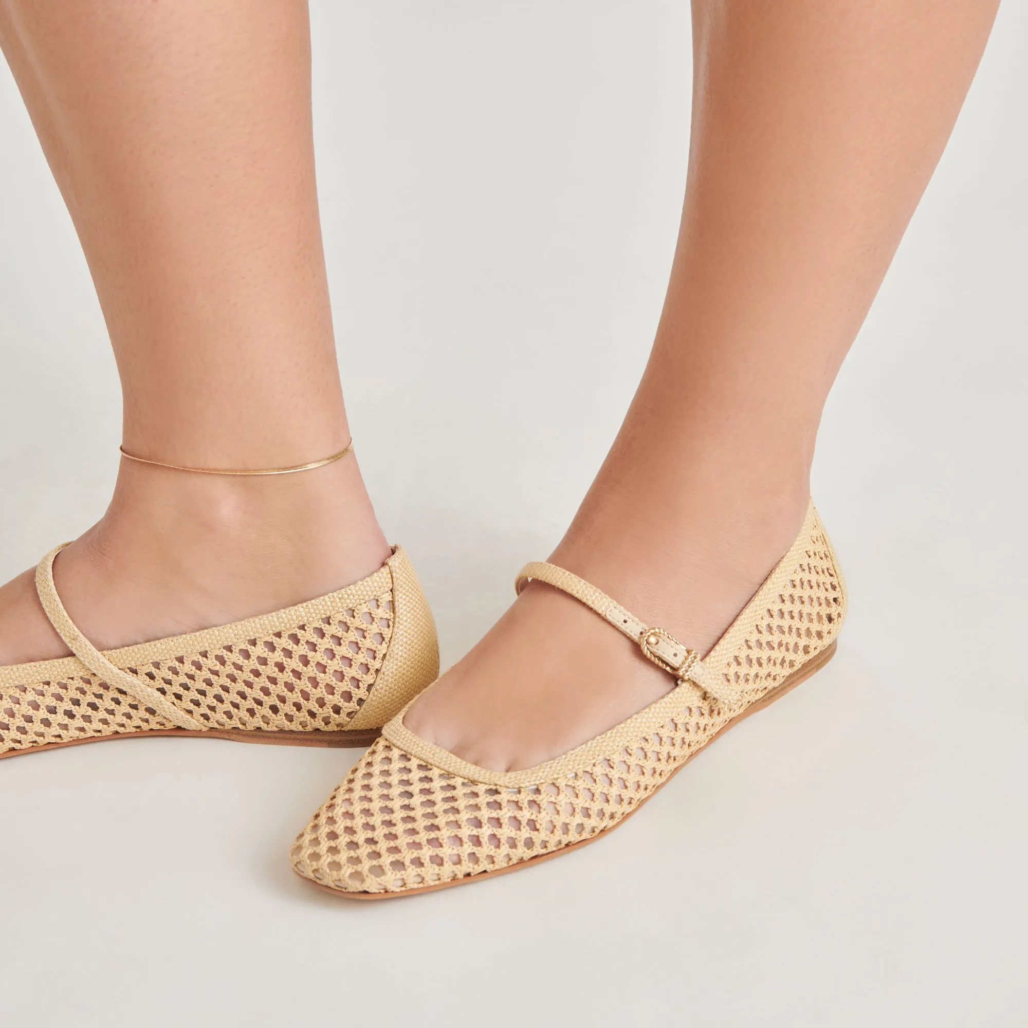 REYES BALLET FLATS LT NATURGEFLOCHTENES RAFFIA