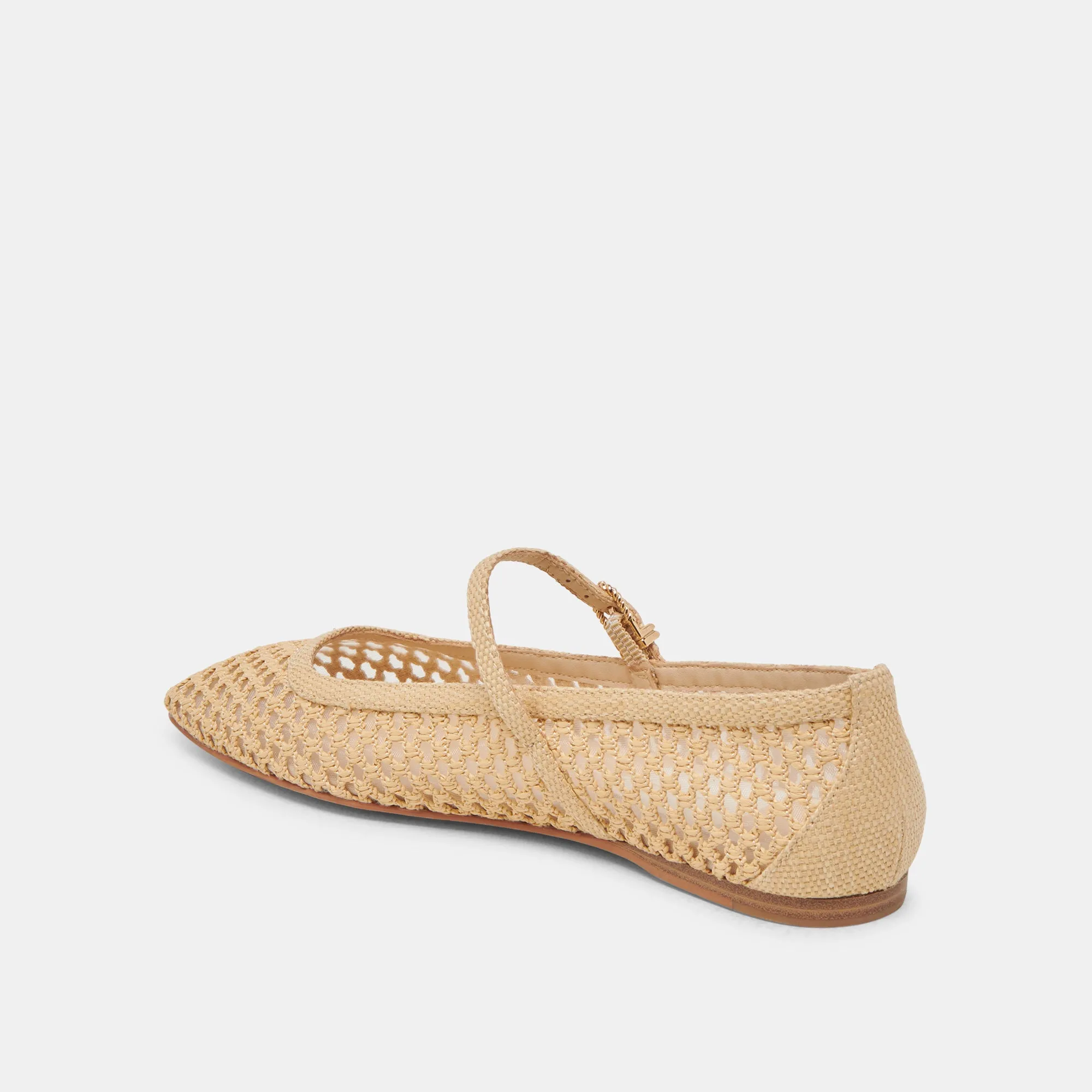 REYES BALLET FLATS LT NATURGEFLOCHTENES RAFFIA