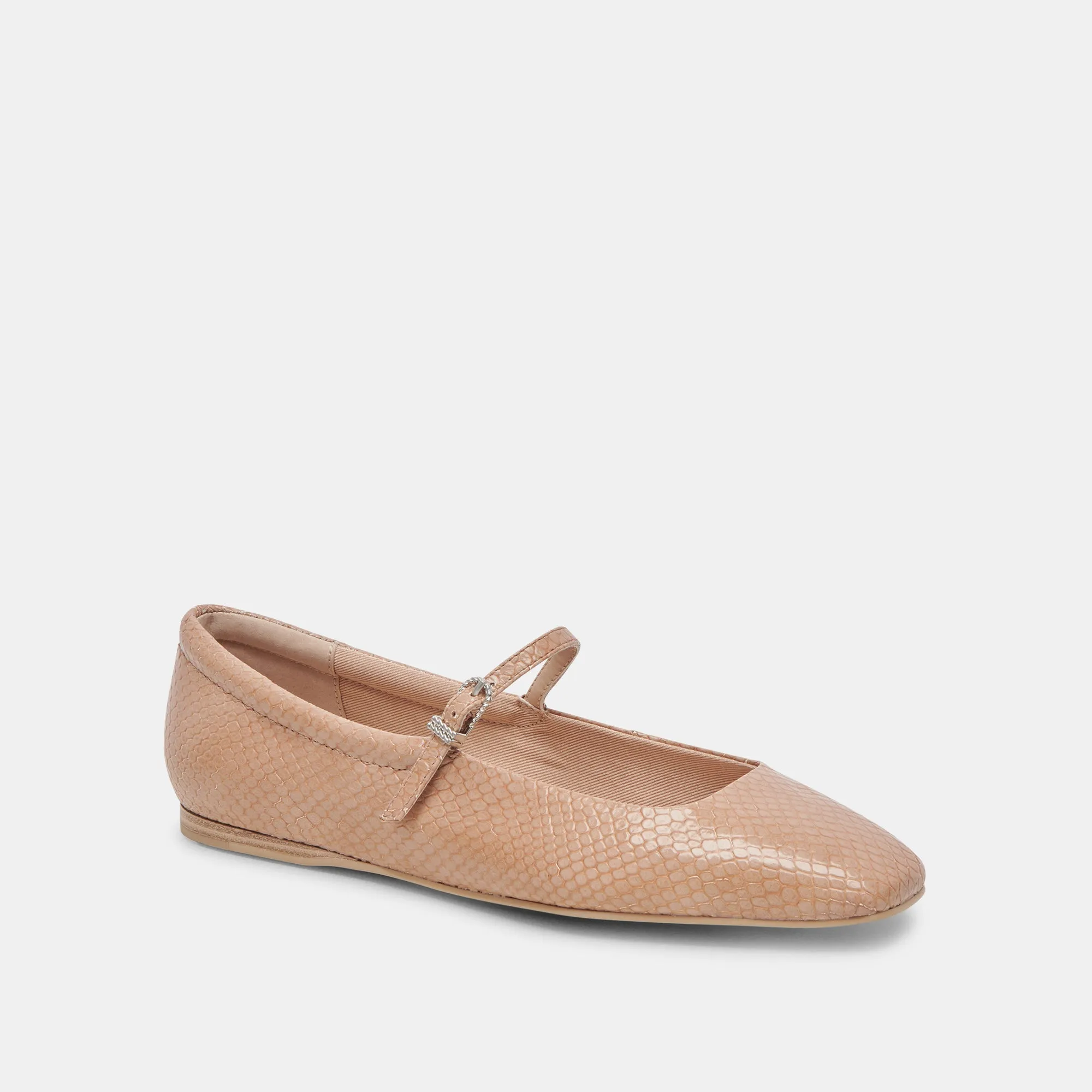 REYES BALLETFLATS TOFFEE SCHLANGENPRÄGUNG