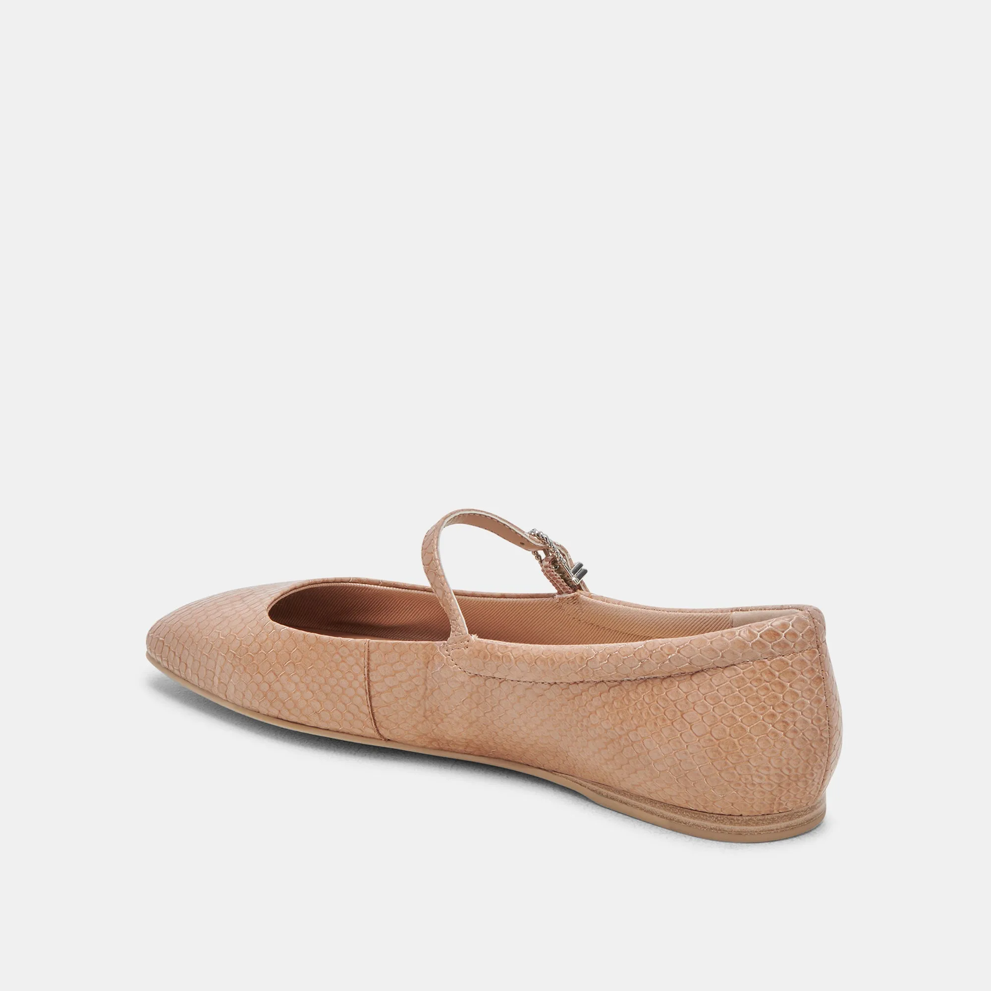 REYES BALLETFLATS TOFFEE SCHLANGENPRÄGUNG