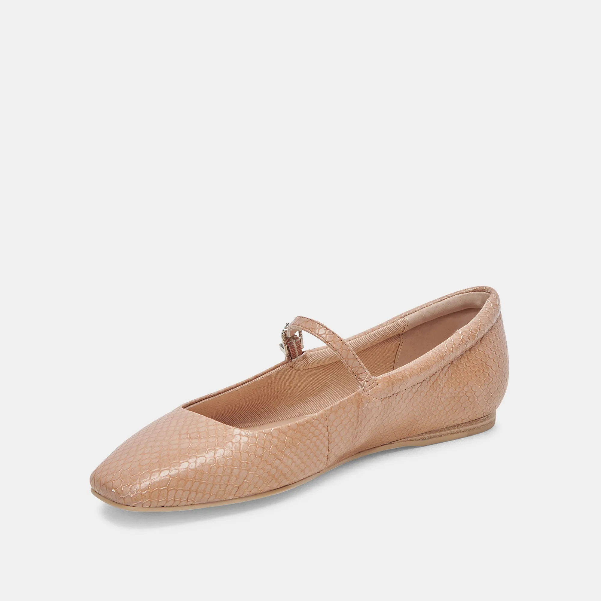 REYES BALLETFLATS TOFFEE SCHLANGENPRÄGUNG