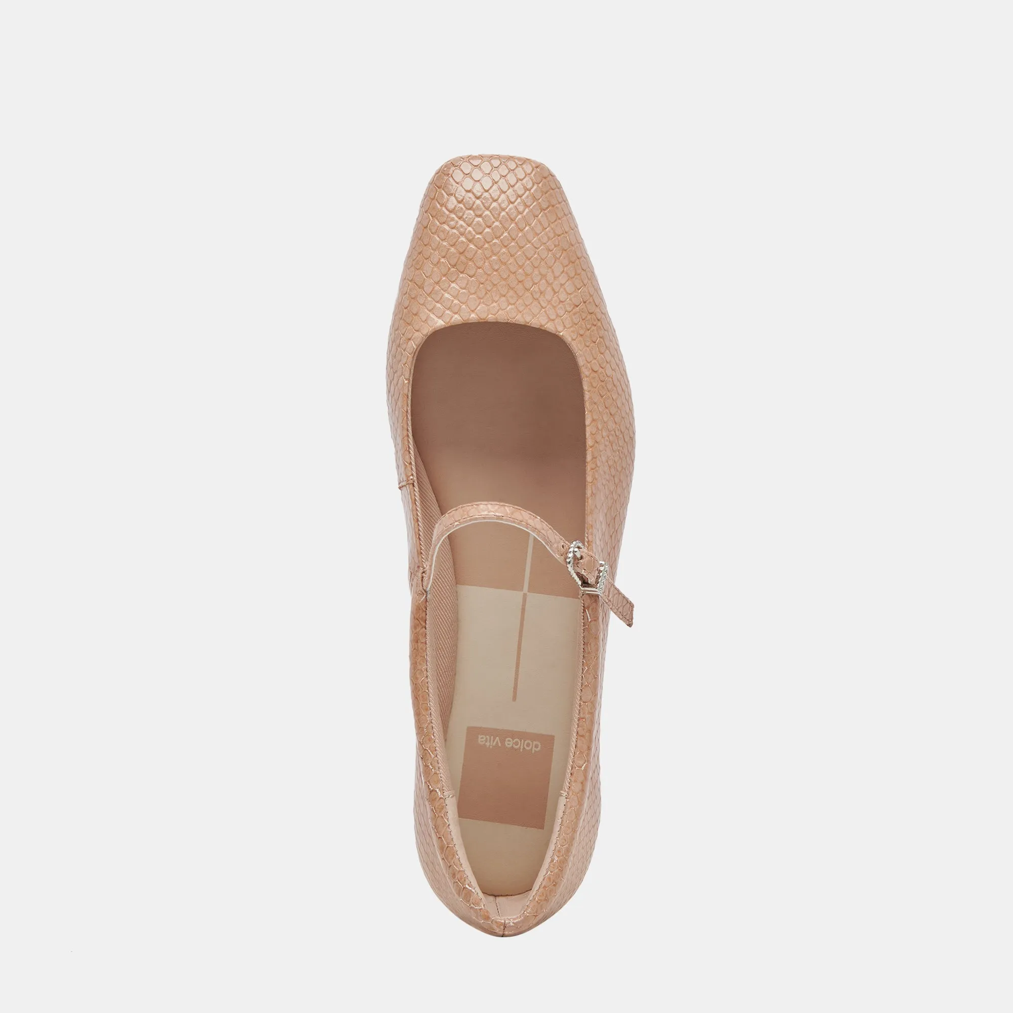 REYES BALLETFLATS TOFFEE SCHLANGENPRÄGUNG