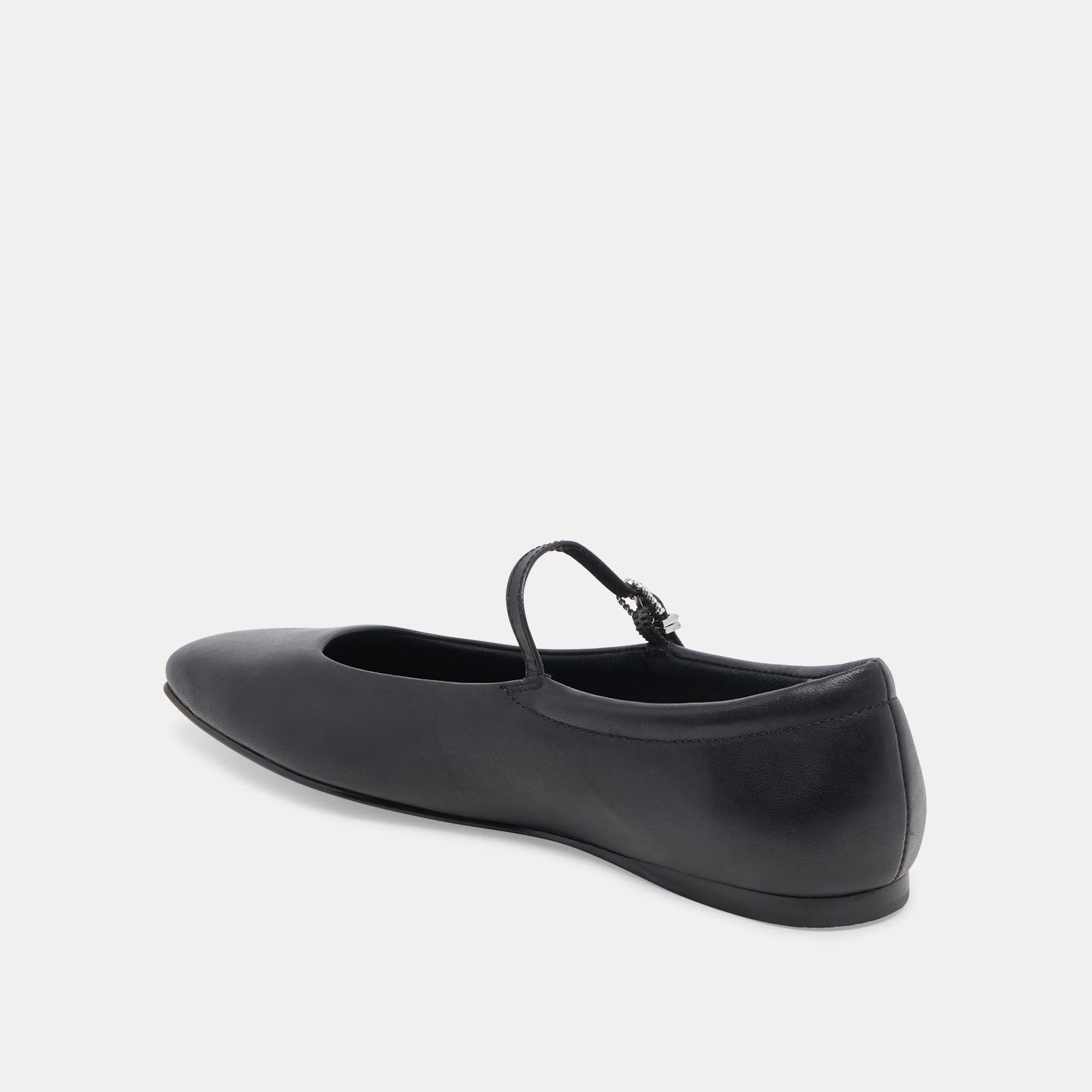 REYES BALLERINAS WEIT GESCHNITTEN AUS SCHWARZEM LEDER