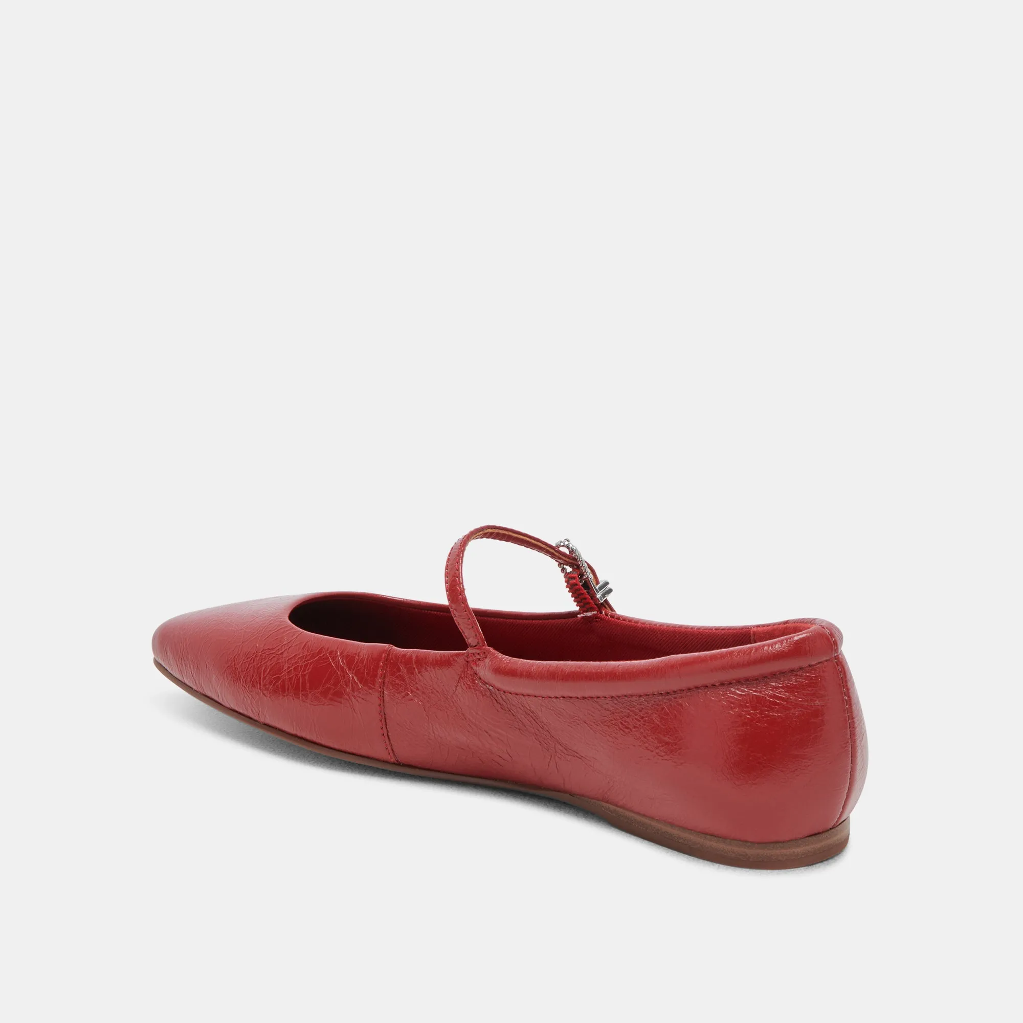 REYES BALLERINAS WEIT GESCHNITTEN ROT KREMPEL GLANZLACK