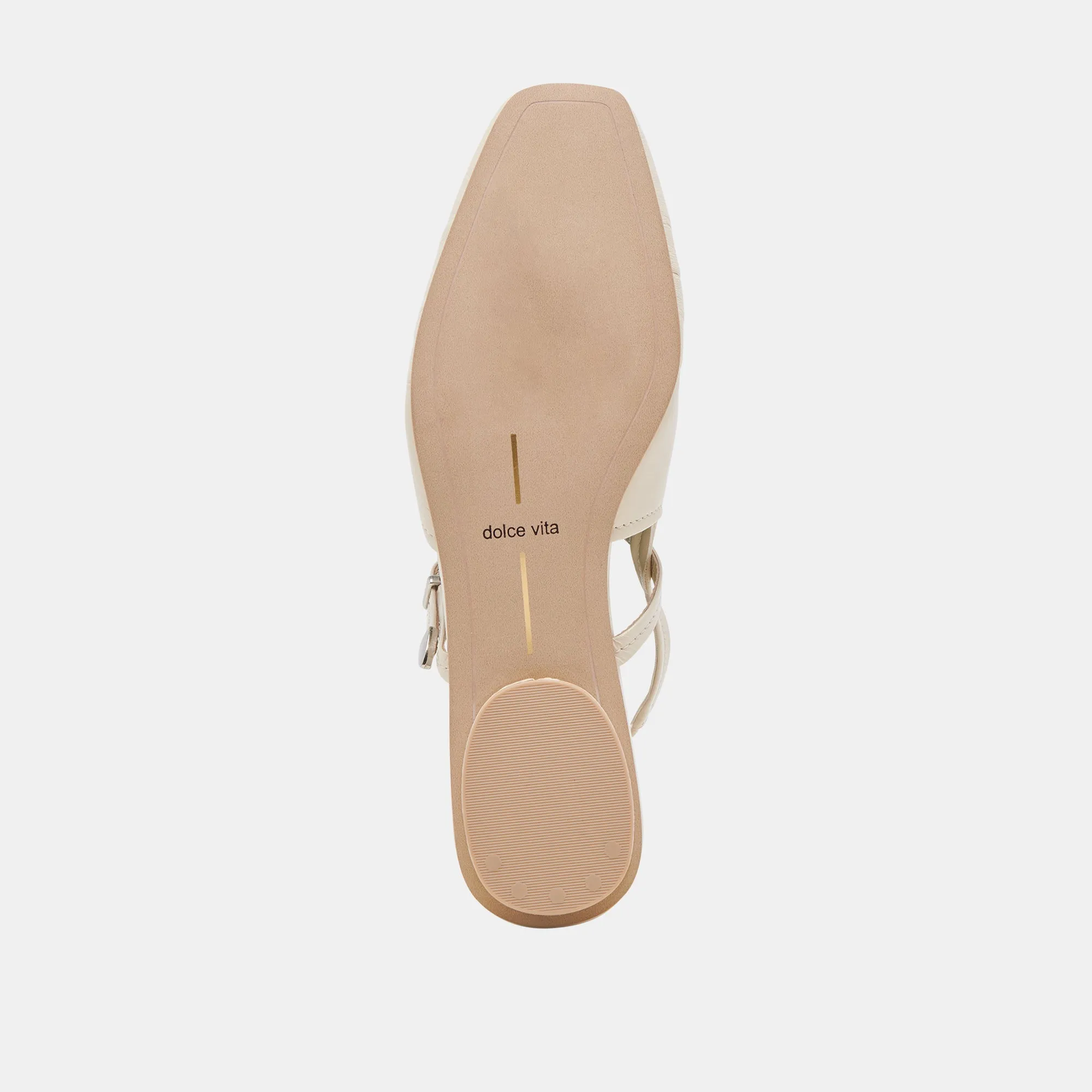 RIANNE FLATS ELFENBEIN KRÄUSELNDES GLANZLEDER