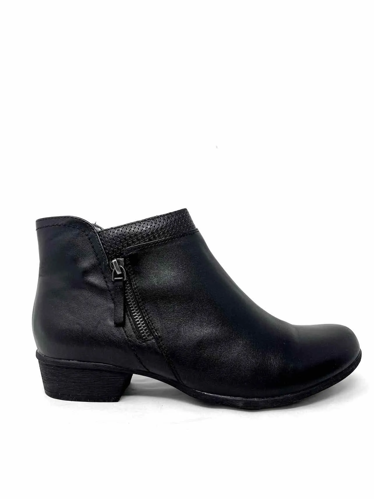 Rockport Größe 11 Schwarze Ausgeschnittene Lederschuhe Knöchelstiefel