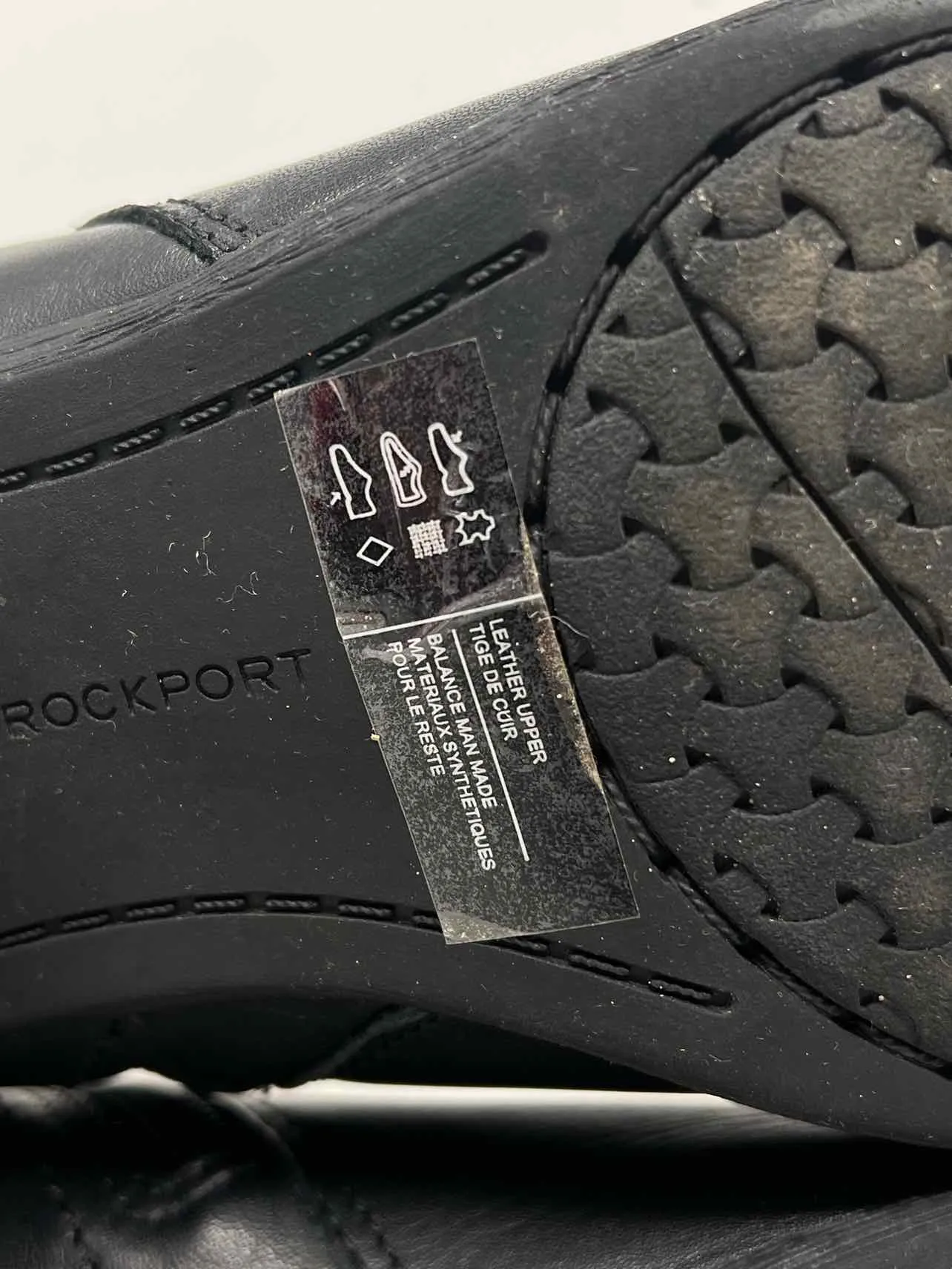 Rockport Größe 11 Schwarze Ausgeschnittene Lederschuhe Knöchelstiefel