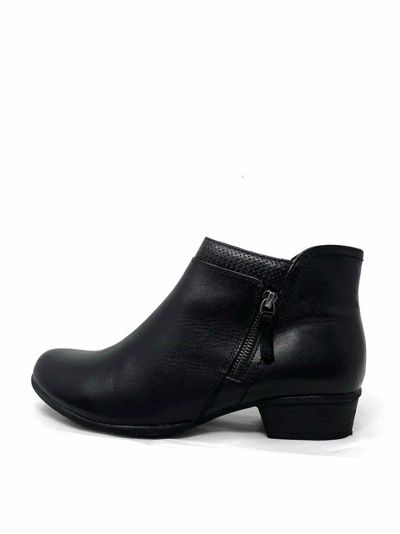 Rockport Größe 11 Schwarze Ausgeschnittene Lederschuhe Knöchelstiefel