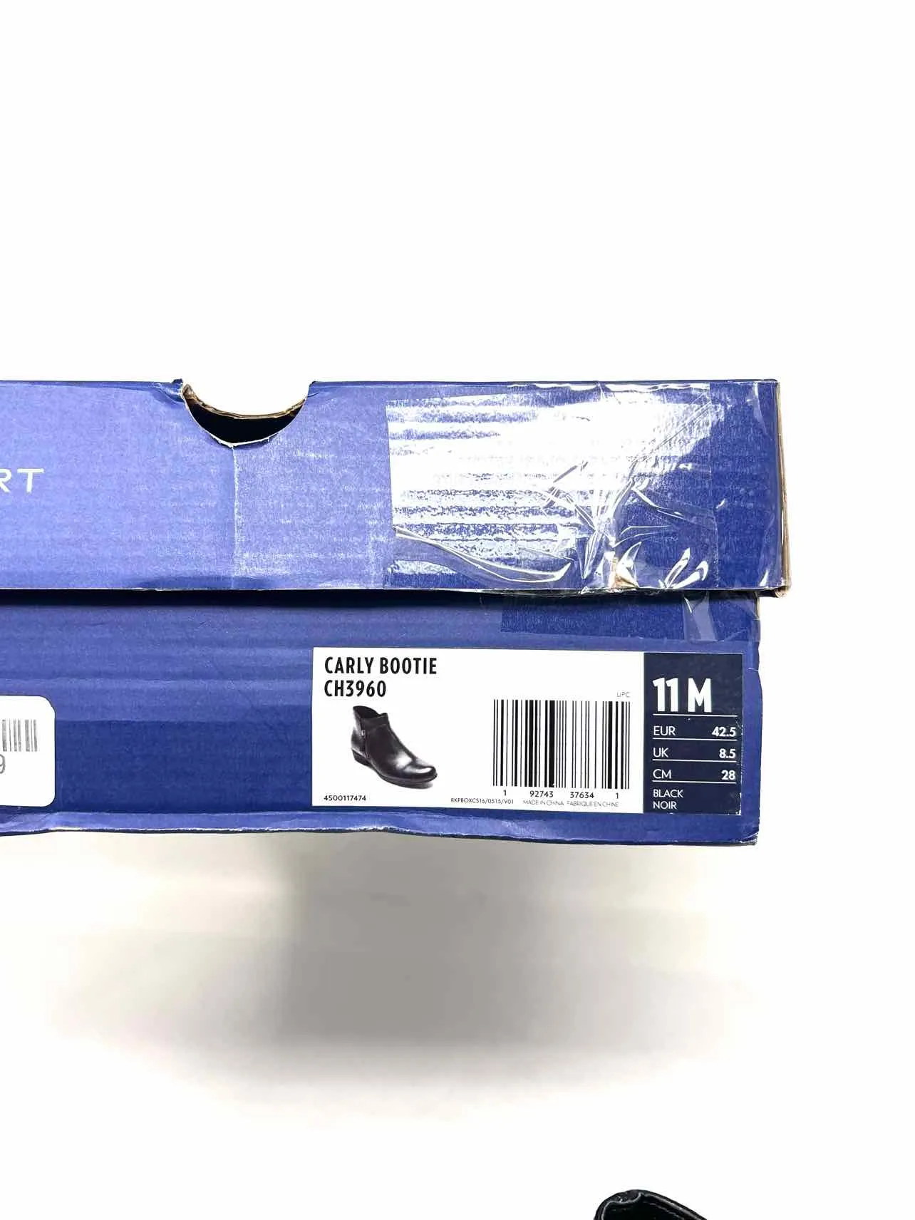 Rockport Größe 11 Schwarze Ausgeschnittene Lederschuhe Knöchelstiefel