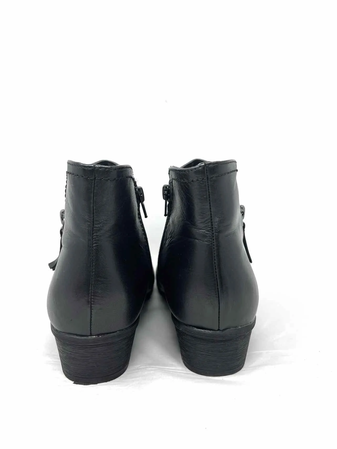 Rockport Größe 11 Schwarze Ausgeschnittene Lederschuhe Knöchelstiefel