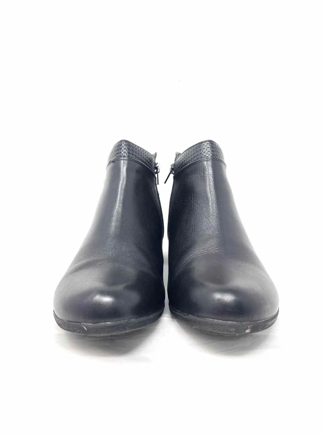 Rockport Größe 11 Schwarze Ausgeschnittene Lederschuhe Knöchelstiefel