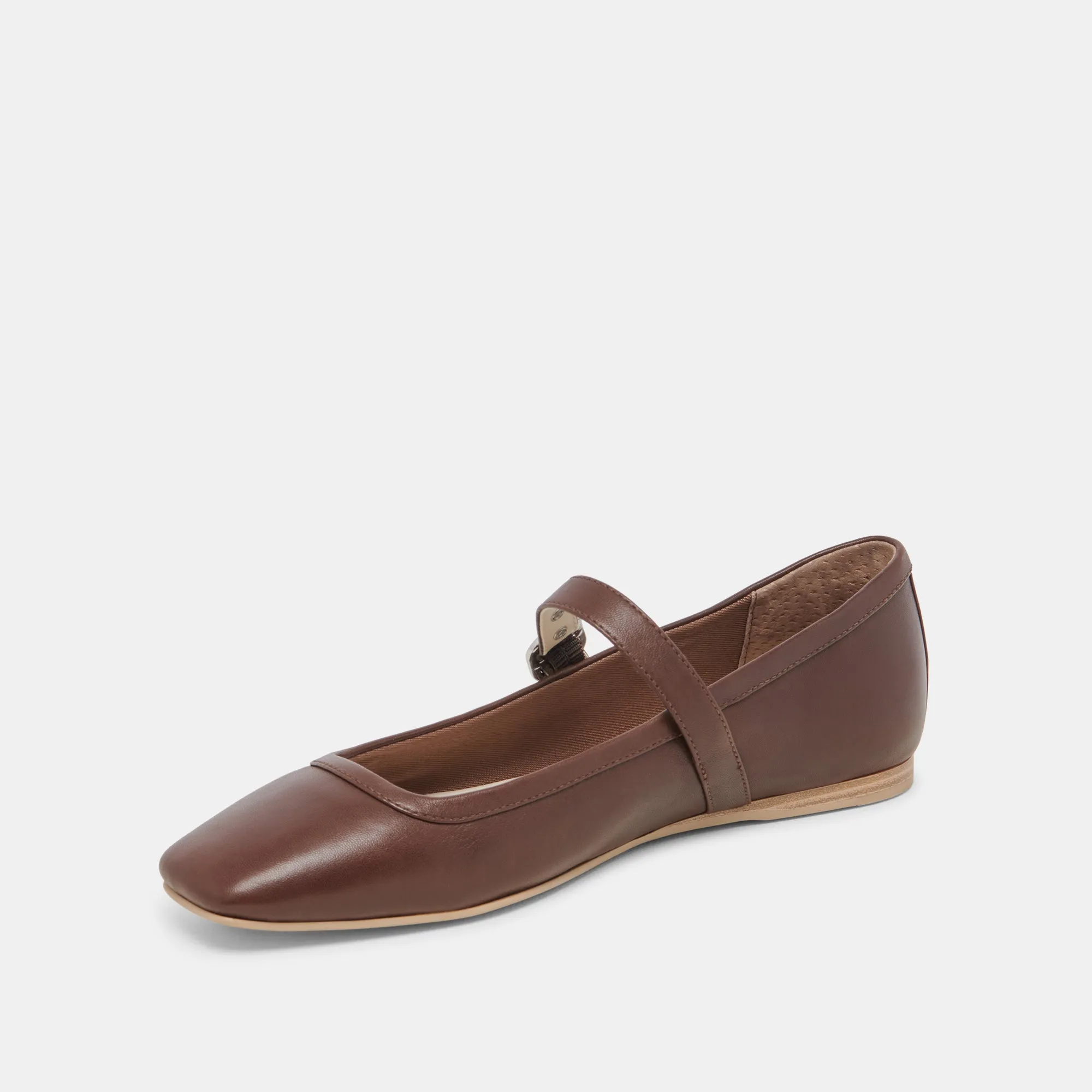RODNI BALLET FLATS DK BRAUNES LEDER