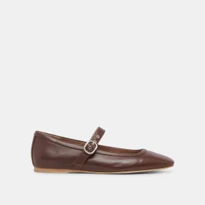 RODNI BALLET FLATS DK BRAUNES LEDER