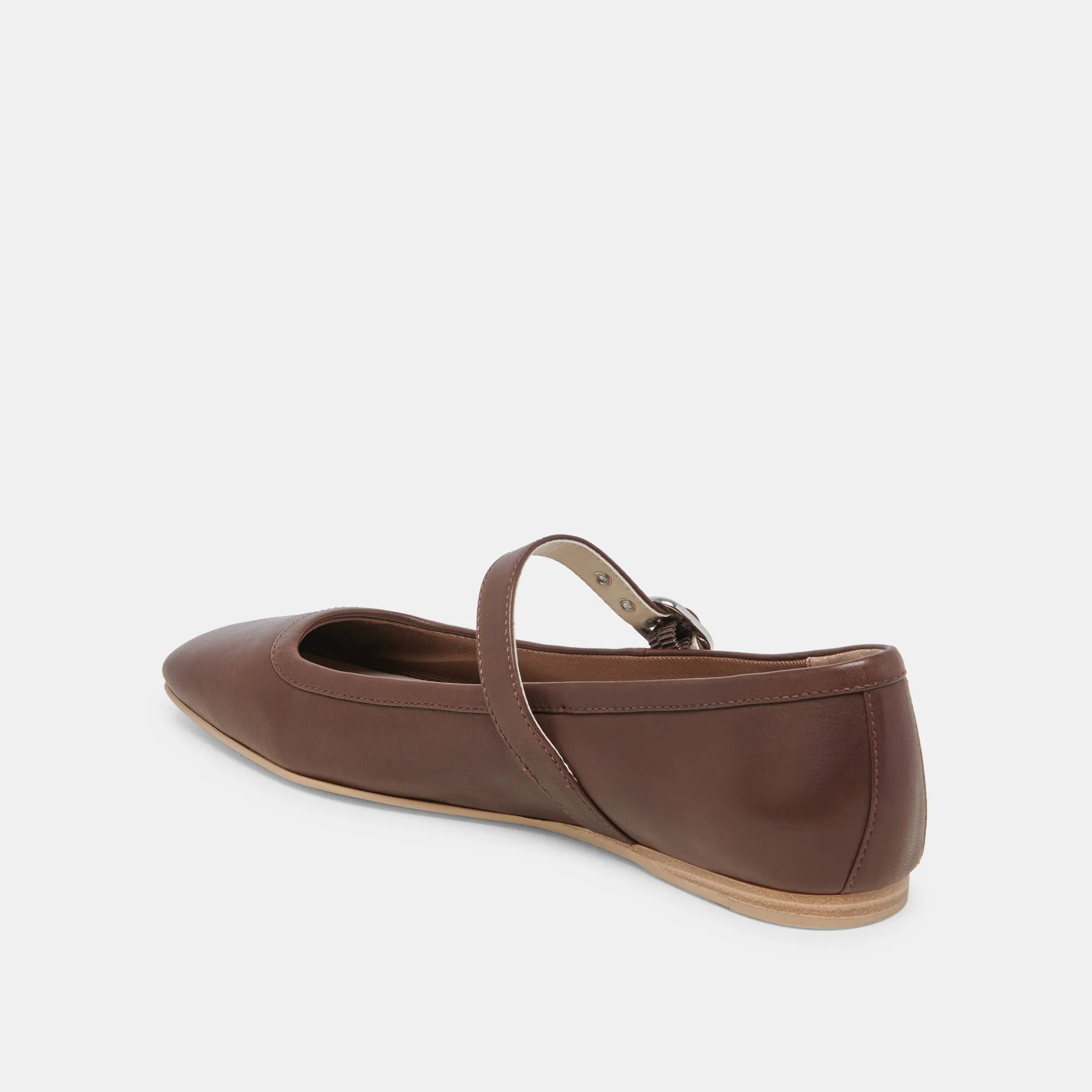 RODNI BALLET FLATS DK BRAUNES LEDER