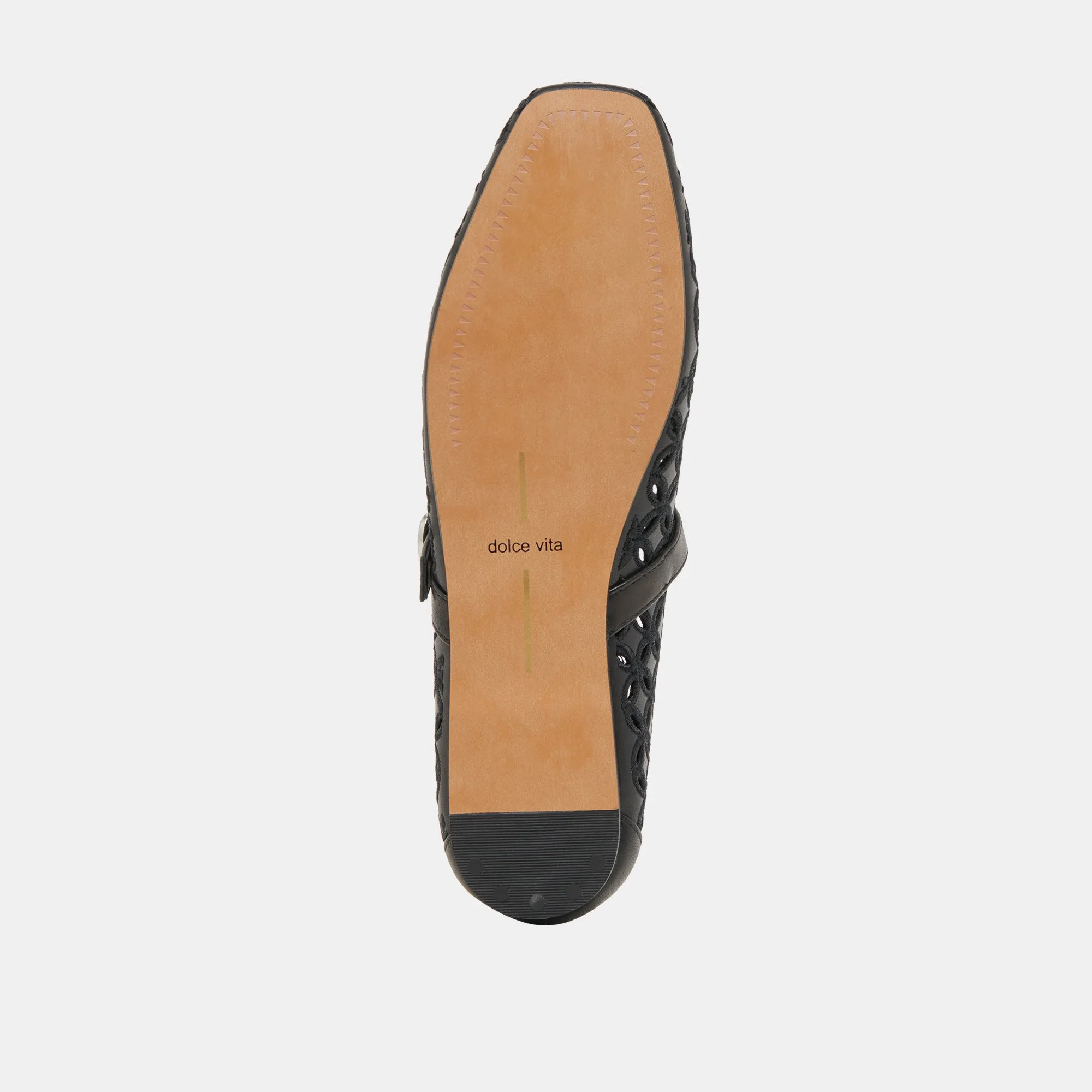 RODNI ÖSEN-PERFORATION BALLERINAS AUS SCHWARZEM LEDER