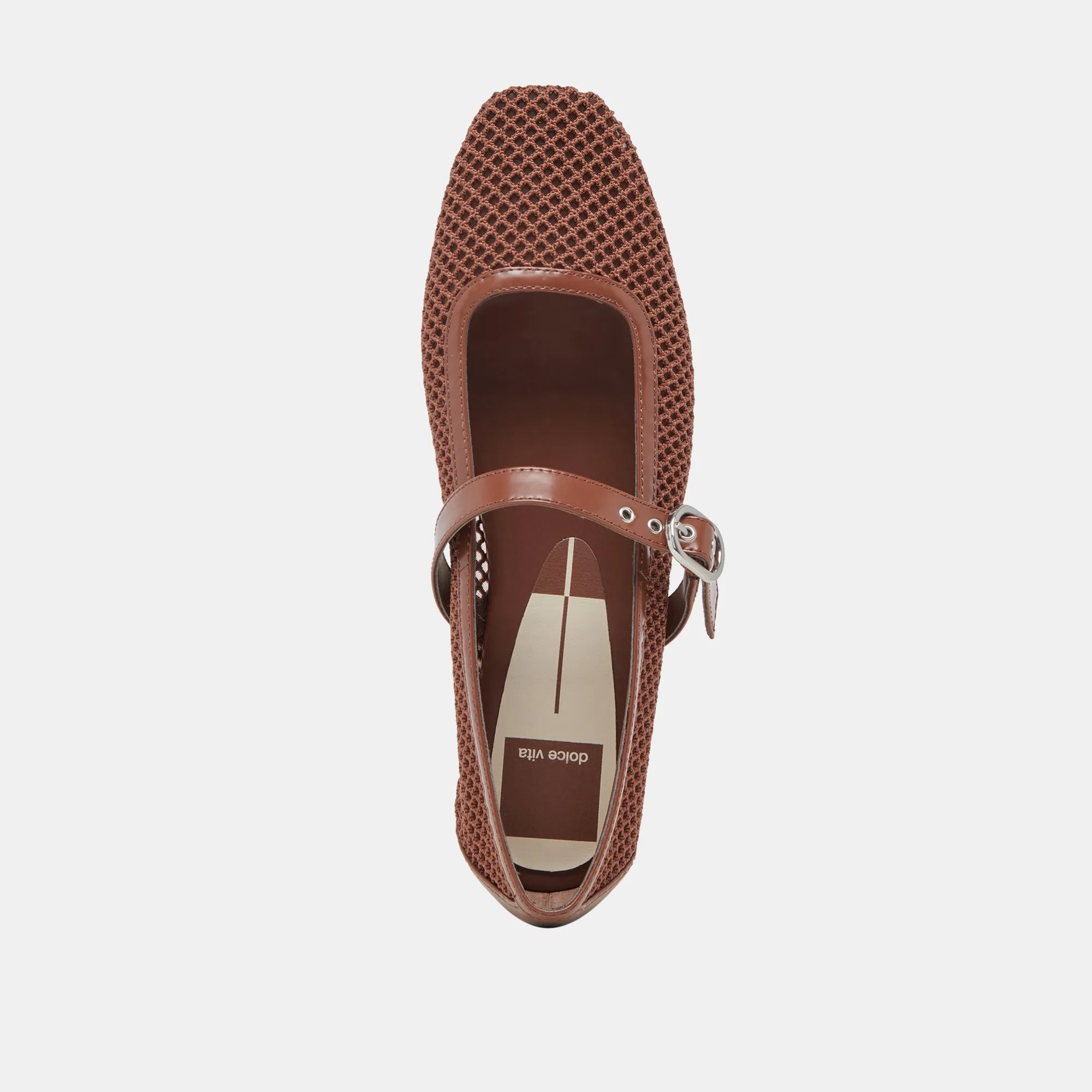 RODNI MESH BALLET FLATS TOFFEE GEWEBTES MESH