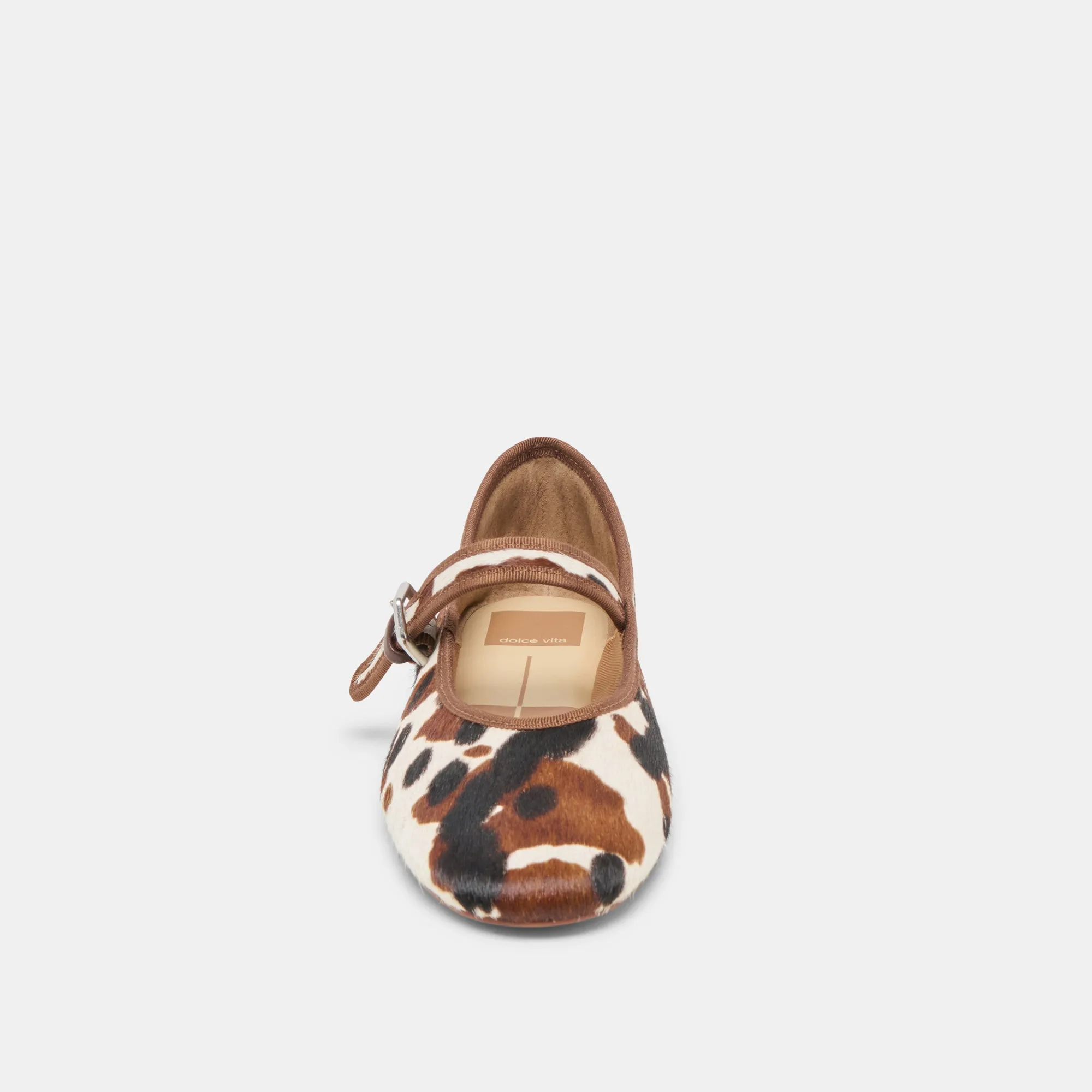 ROSLYN BALLETTFLATS KAKAO STIERKALBHAAR