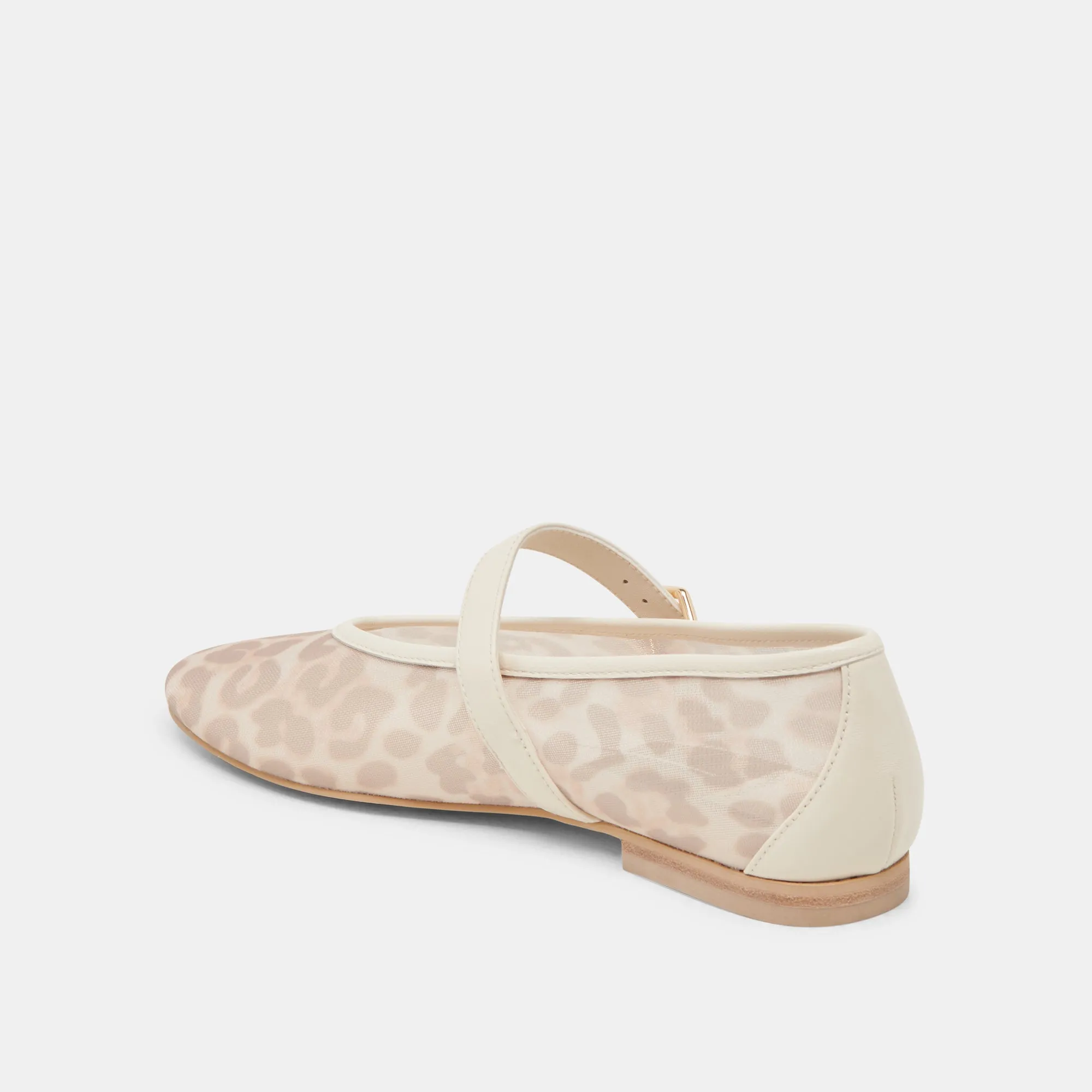 ROSLYN BALLETTFLATS WEIß-LEOPARDEN-MESH