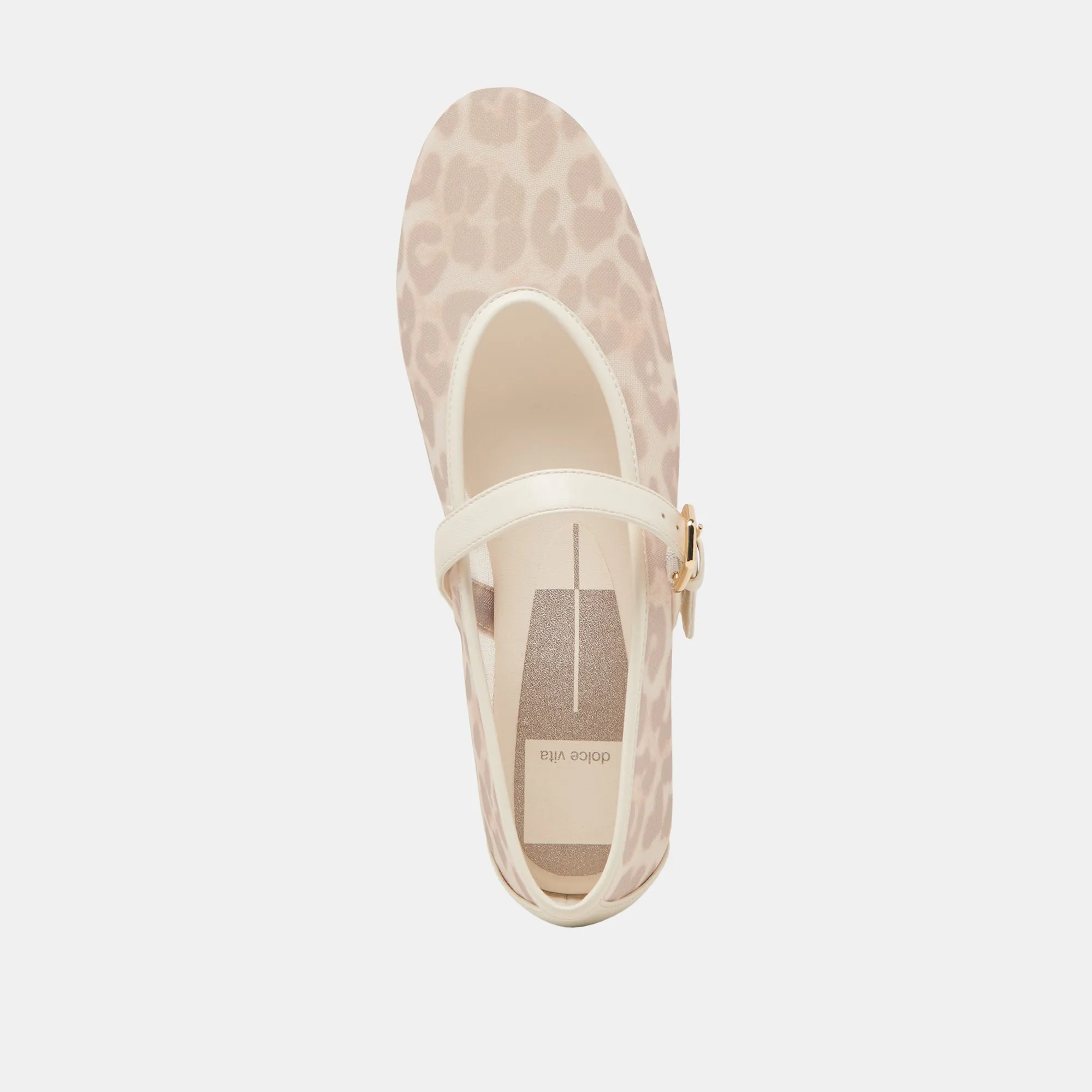 ROSLYN BALLETTFLATS WEIß-LEOPARDEN-MESH
