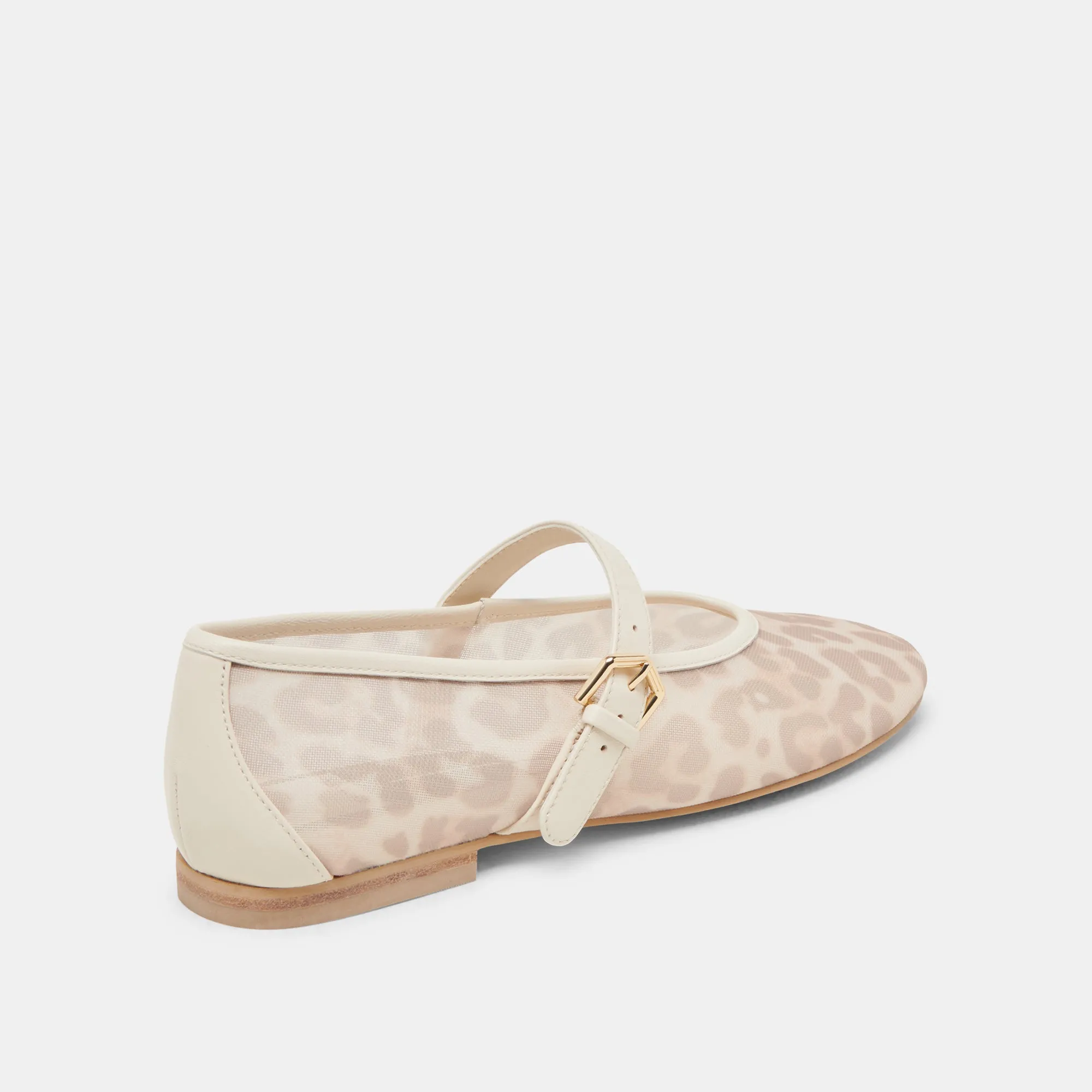ROSLYN BALLETTFLATS WEIß-LEOPARDEN-MESH