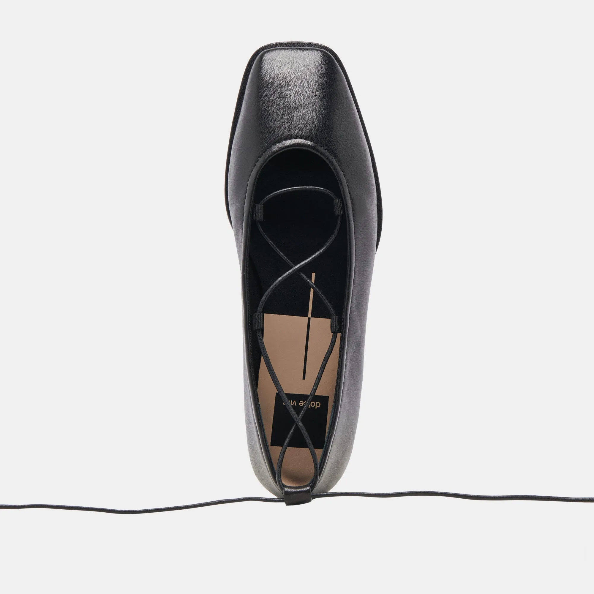 RYDER BALLETTFLATS AUS SCHWARZEM LEDER