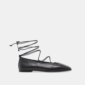 RYDER BALLETTFLATS AUS SCHWARZEM LEDER