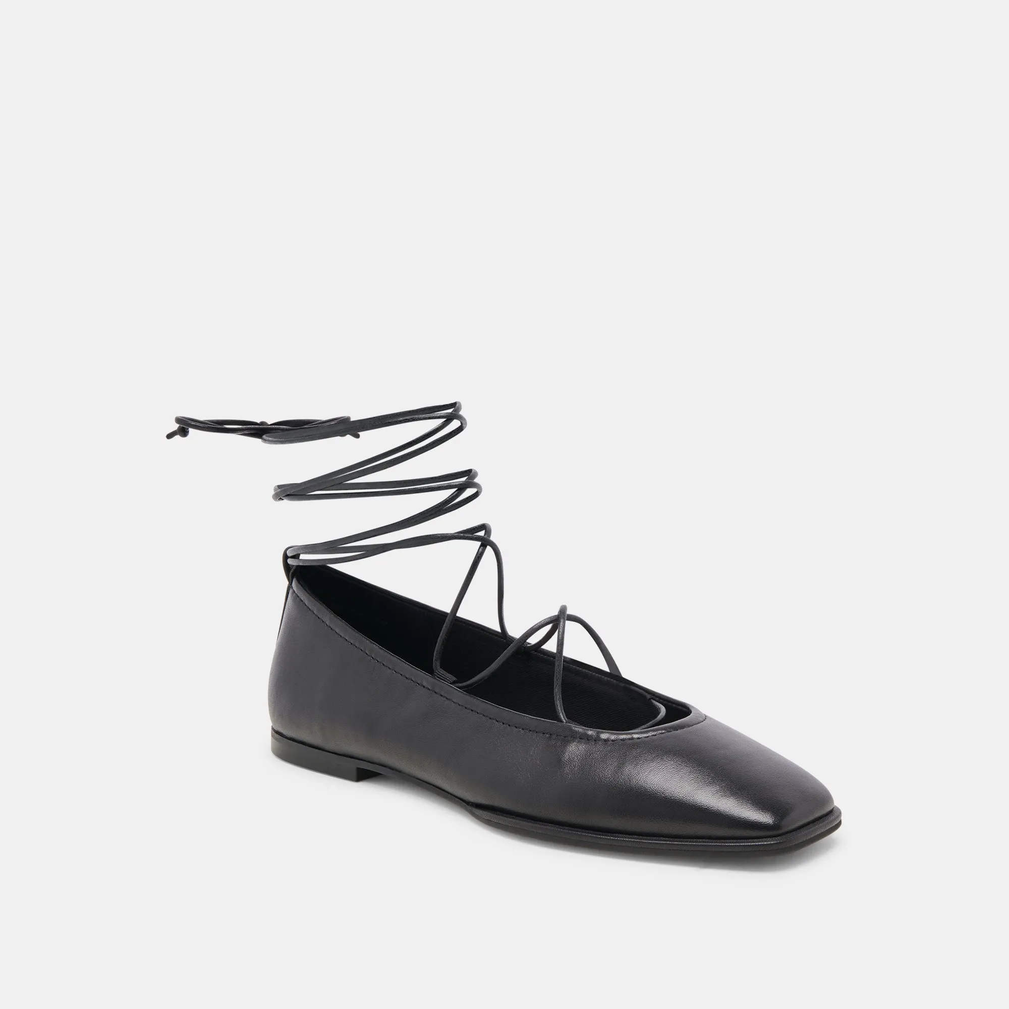 RYDER BALLETTFLATS AUS SCHWARZEM LEDER