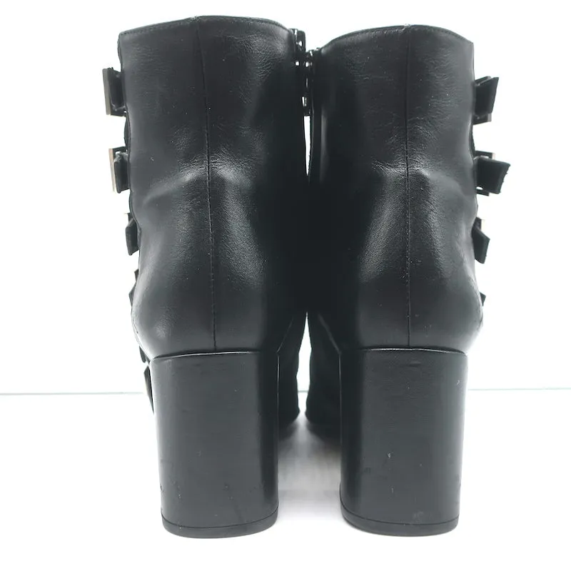 Saint Laurent Babies Riemchen Stiefeletten Schwarz Leder & Wildleder Größe 37