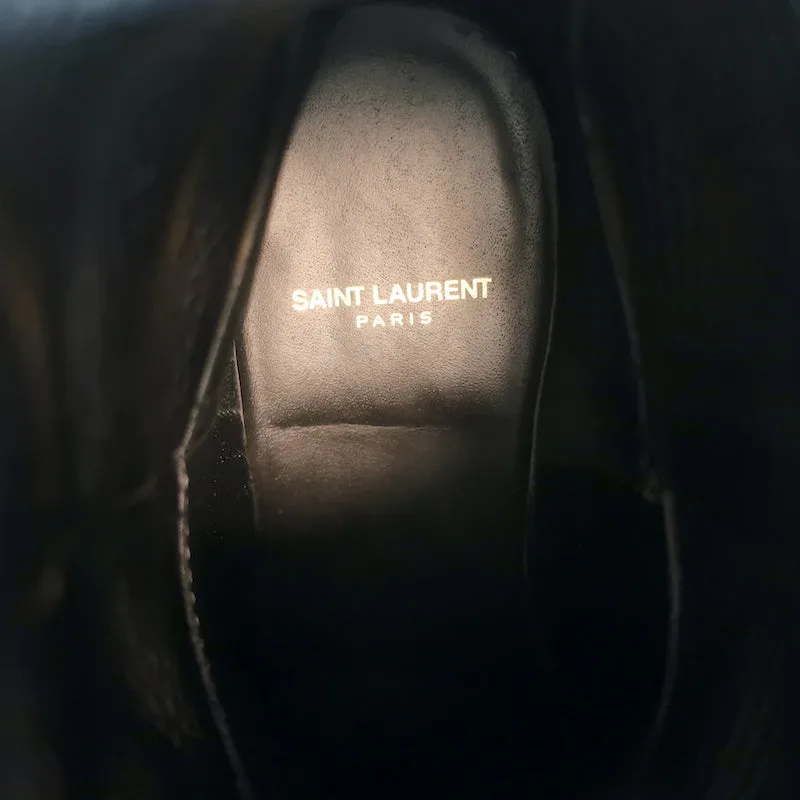 Saint Laurent Eastwood Kurze Westernstiefel Schwarz Wildleder Größe 36.5