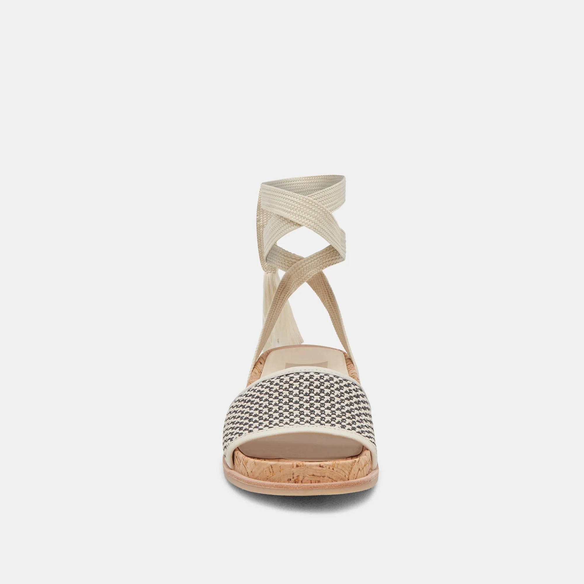 SALACY SANDALEN SCHWARZ NATUR RAFFIA